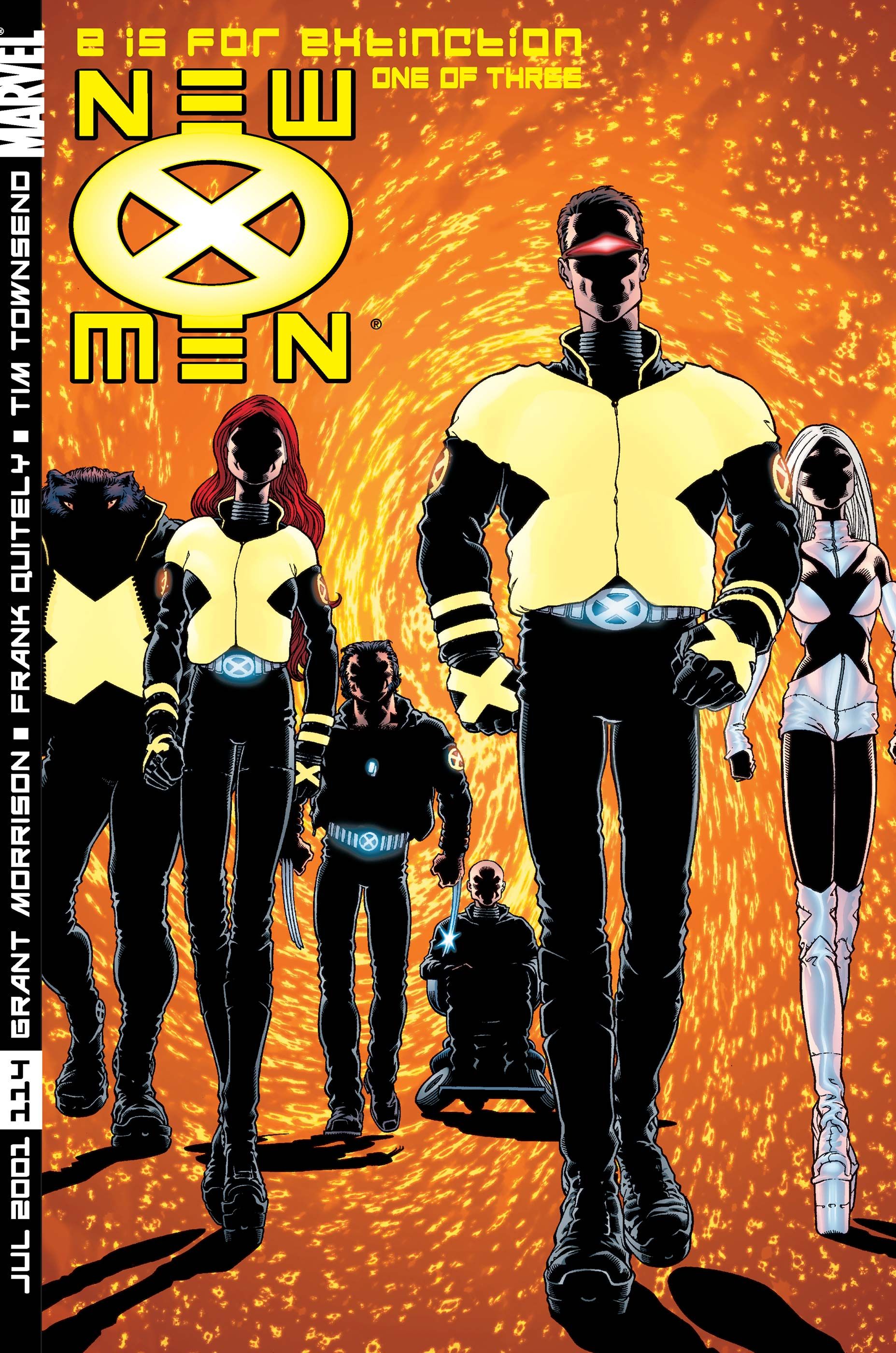 Die neuen X-Men auf Frank Quitelys Cover von New X-Men #114