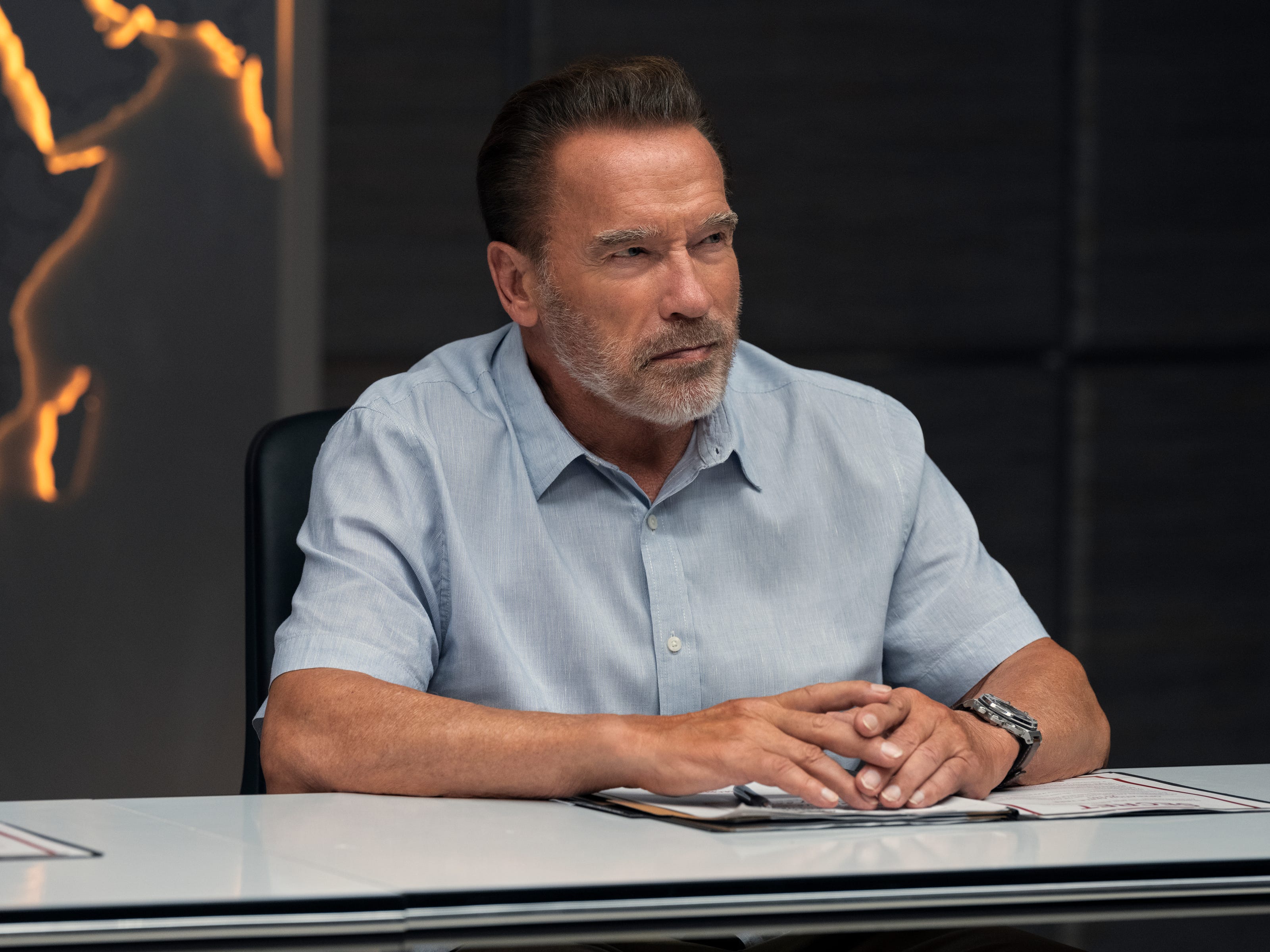Arnold Schwarzenegger als Luke Brunner in Folge 103 von Fubar.