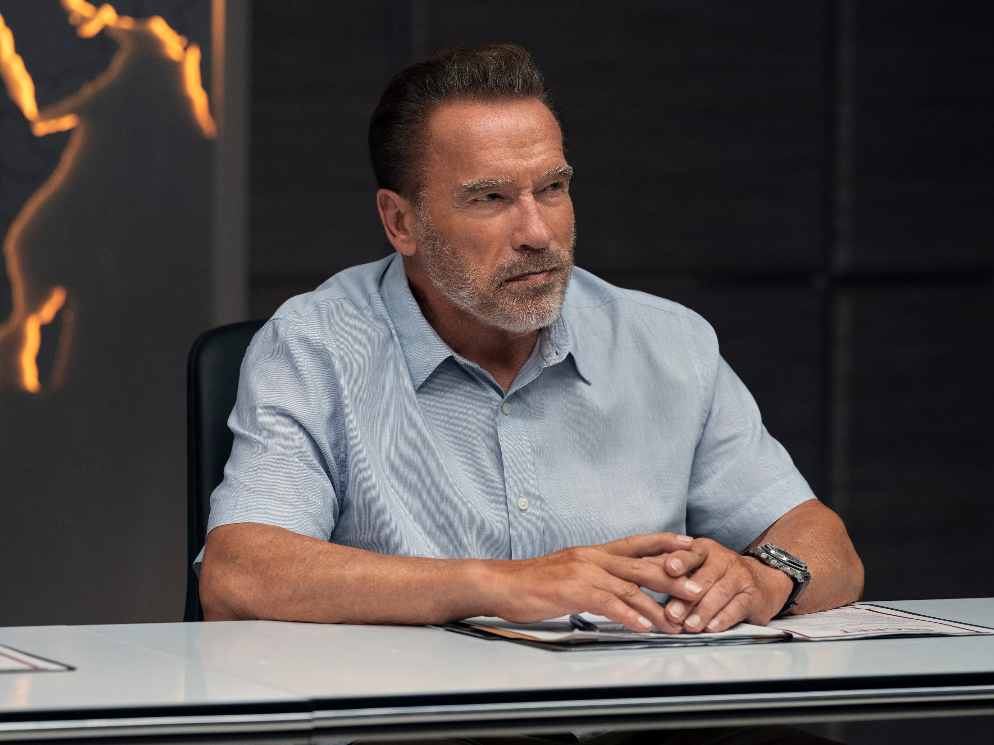 Arnold Schwarzenegger als Luke Brunner in Folge 103 von Fubar.