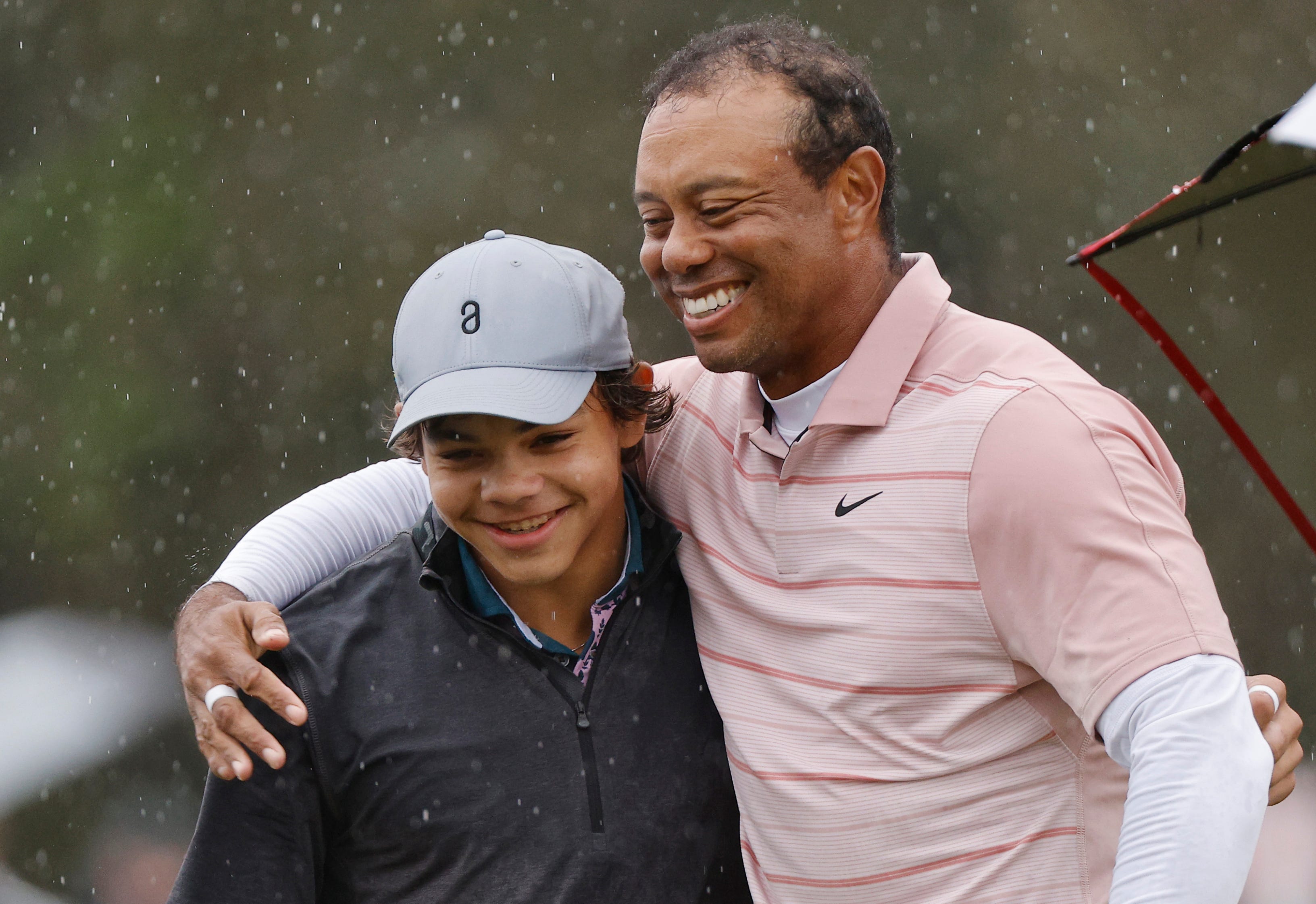Tiger Woods und Charlie Woods bei der PNC-Meisterschaft 2023.