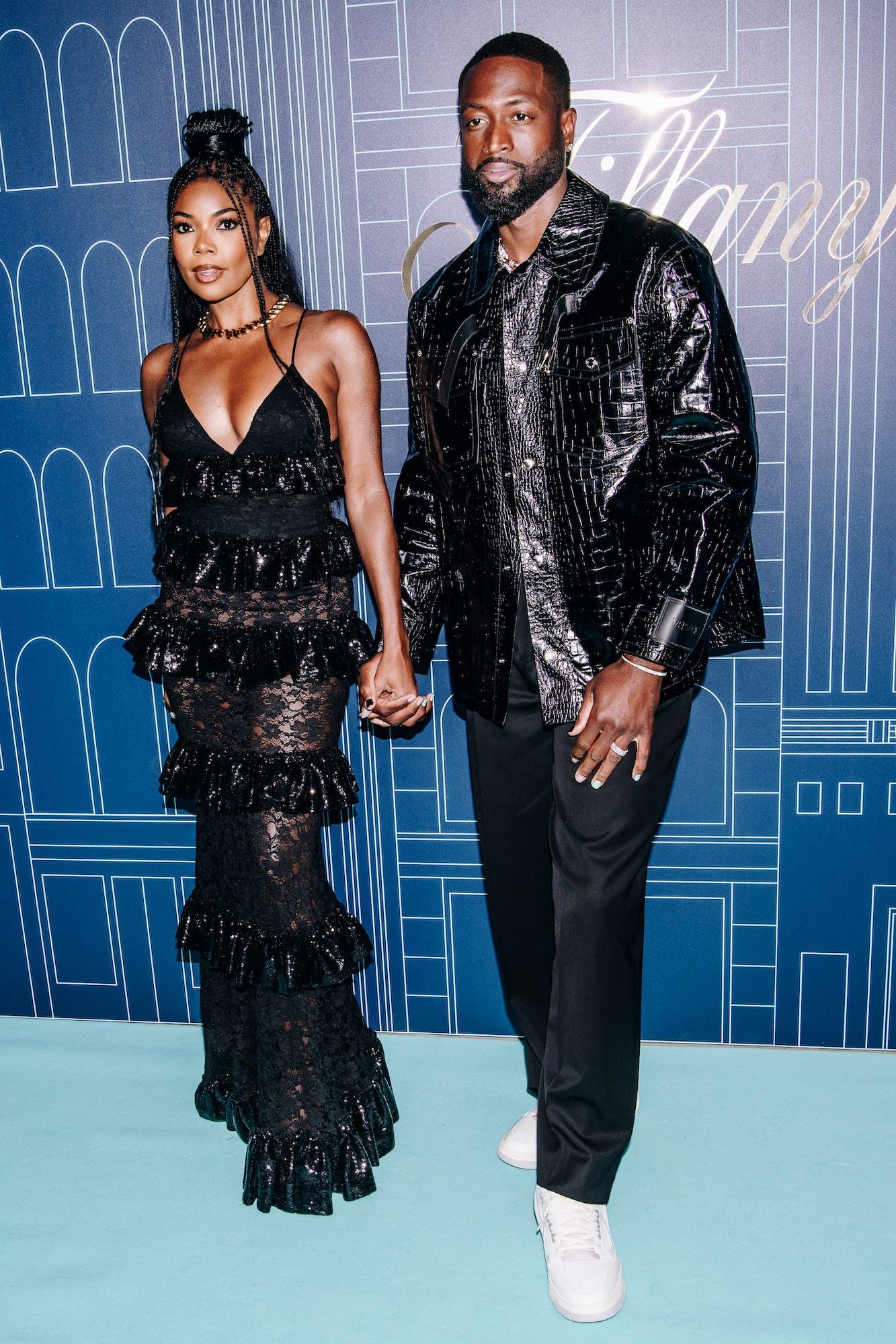 Gabrielle Union und Dwyane Wade nehmen am 27. April 2023 an einer Veranstaltung von Tiffany & Co. in New York City teil.
