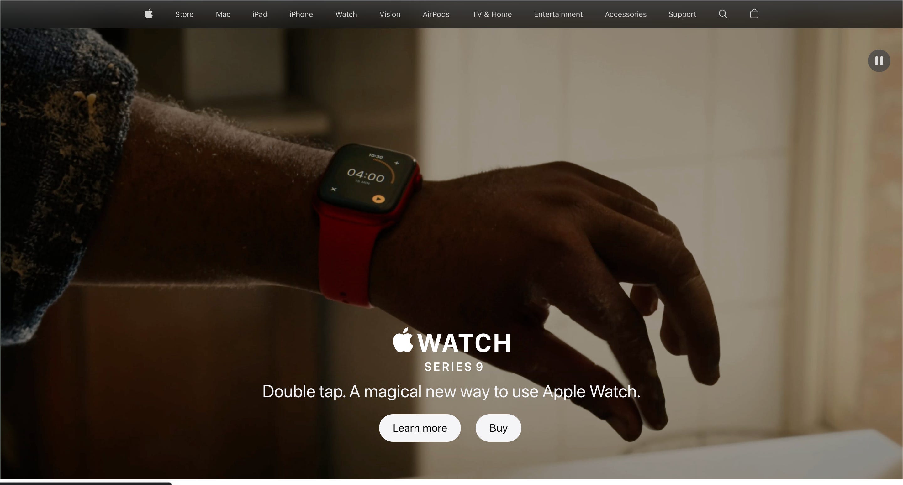 Online-Werbung für die Apple Series 9 Watch