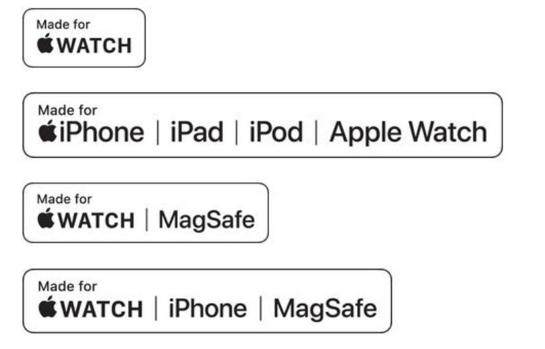 Von Apple zertifizierte Ladegeräte von Drittanbietern tragen eines dieser MFi-Emblem auf der Verpackung – Das Foto zeigt, warum Besitzer der iPhone 15-Serie ein Original-Apple-Ladegerät oder ein Apple-zertifiziertes (MFi) Ladegerät verwenden müssen