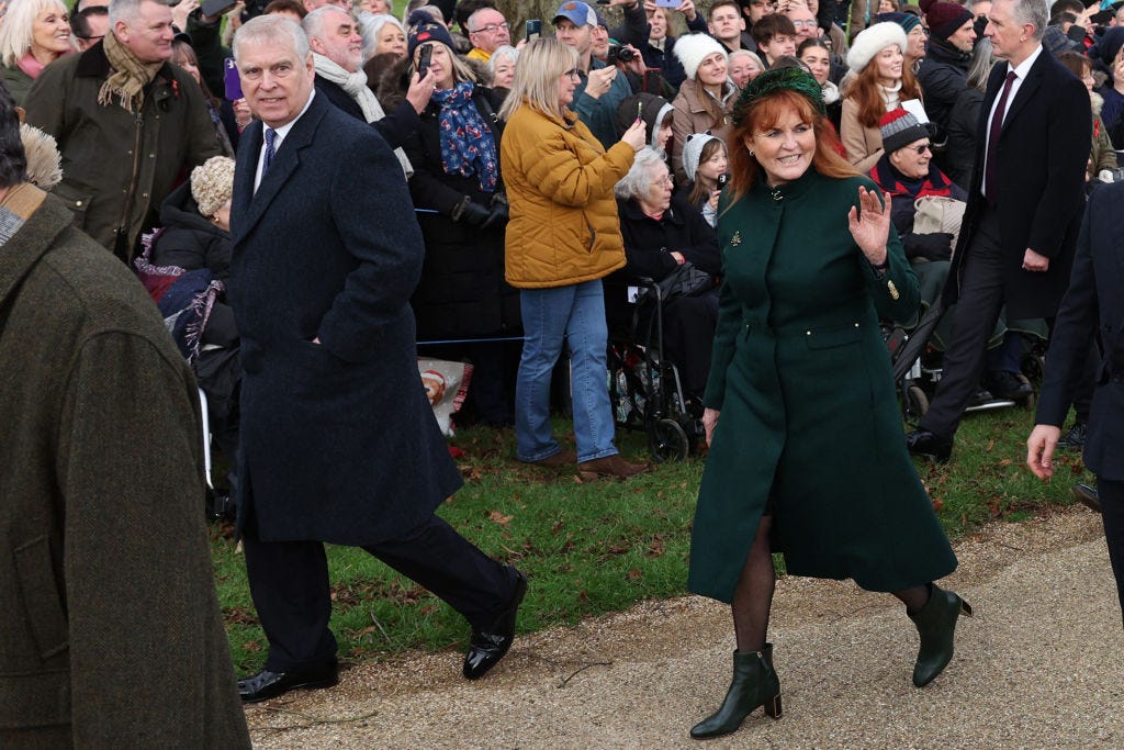 Prinz Andrew und Sarah, Herzogin von York an Weihnachten 2023
