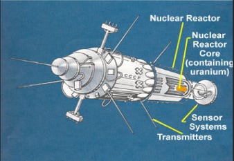 Künstlerische Darstellung des sowjetischen Satelliten Kosmos 954