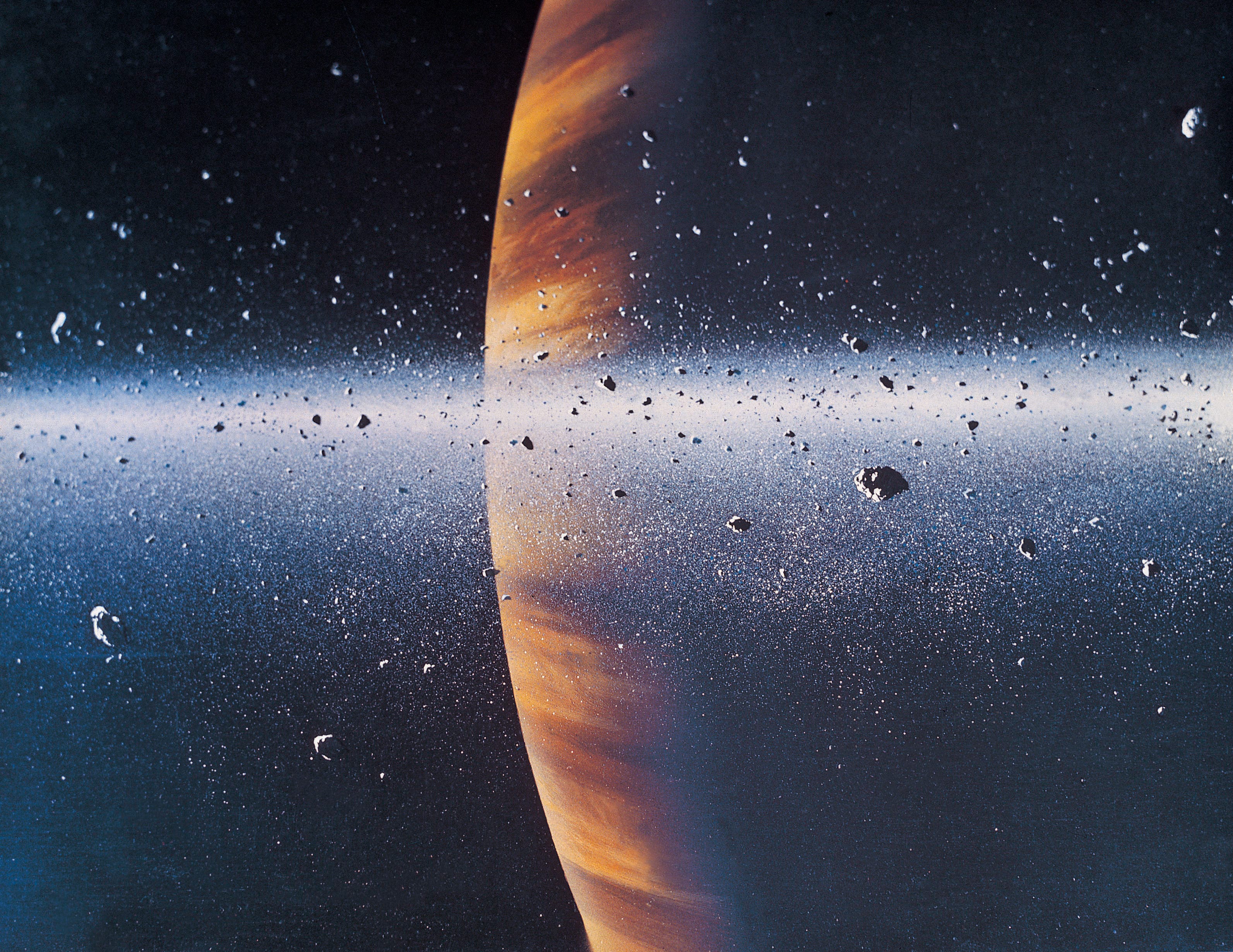 Illustration der Saturnringe.
