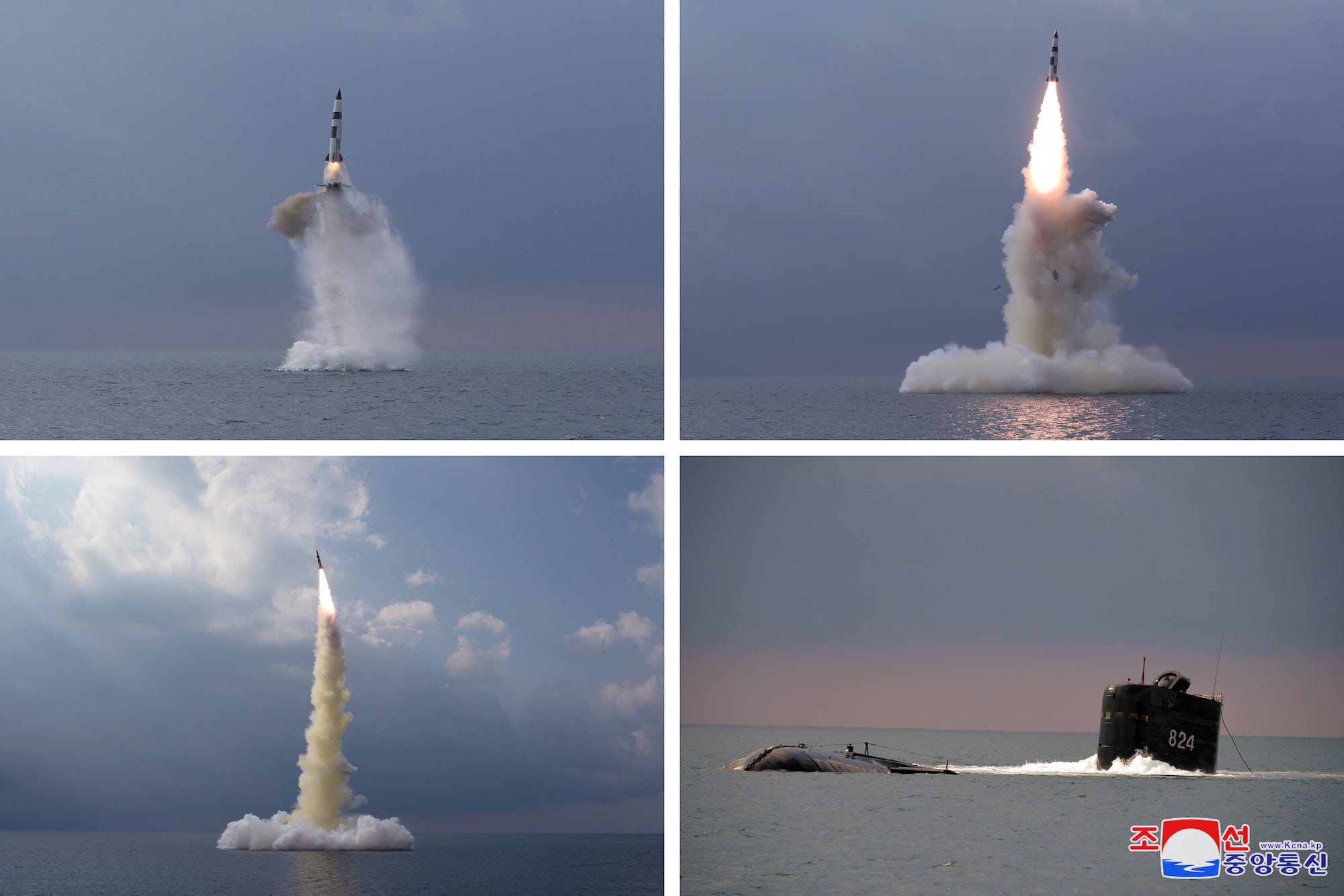 Von einem U-Boot der nordkoreanischen Marine abgefeuerte ballistische Rakete