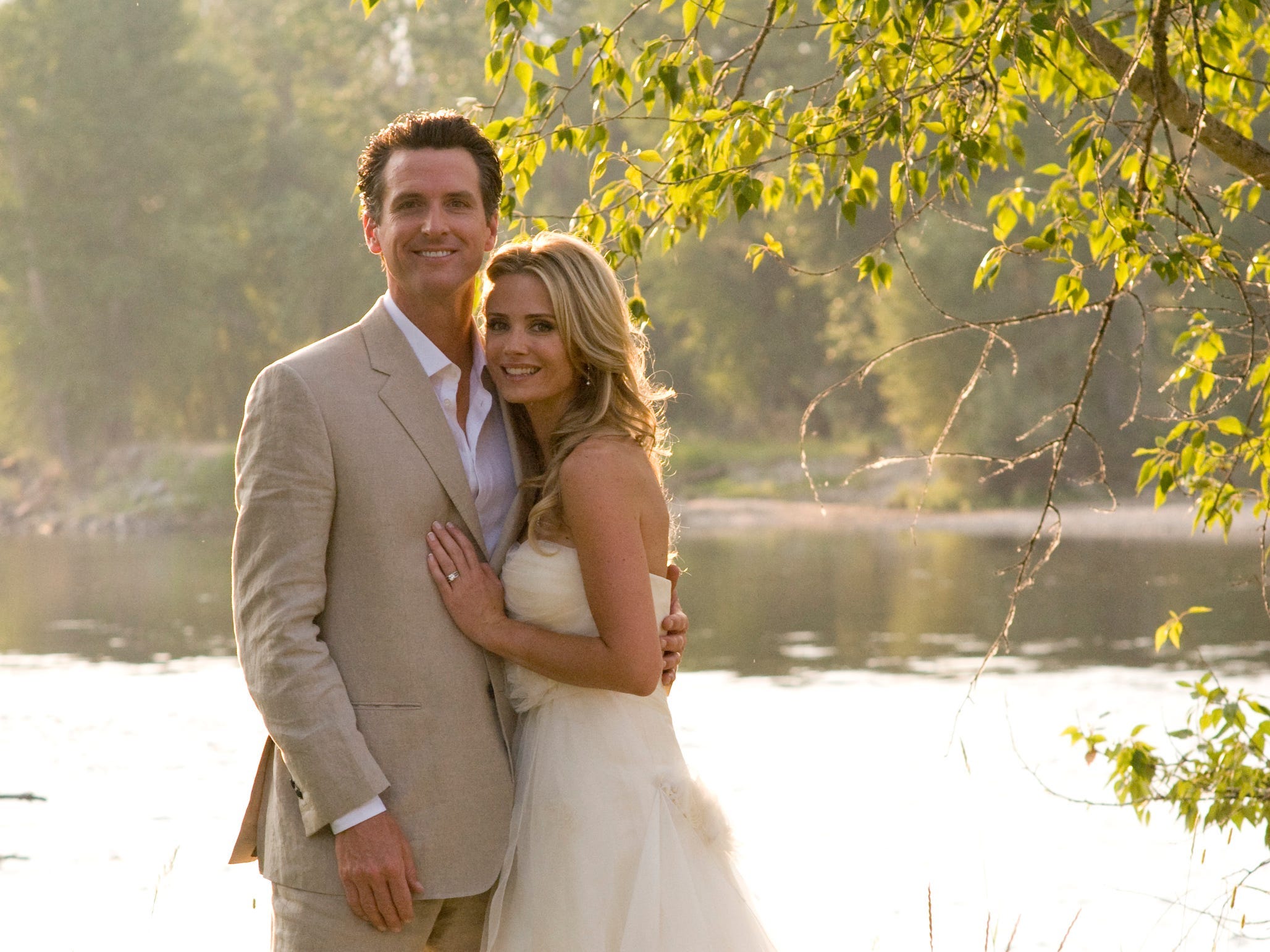 Gavin Newsom und Jennifer Seibel an ihrem Hochzeitstag