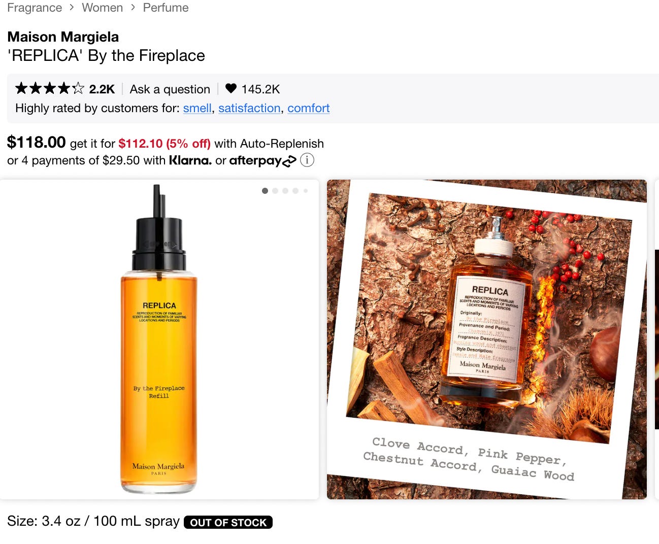 Maison Margiela Nachfüllflasche „Replica“ auf Sephora