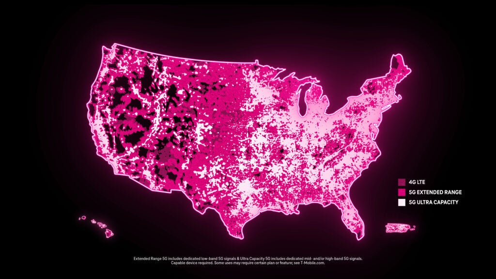 T-Mobiles Abdeckungskarte von Ende Oktober – Das von Biden unterzeichnete 5G SALE Act ermöglicht es T-Mobile, die Kontrolle über mehr 2,5-GHz-Mittelbandspektrum zu übernehmen