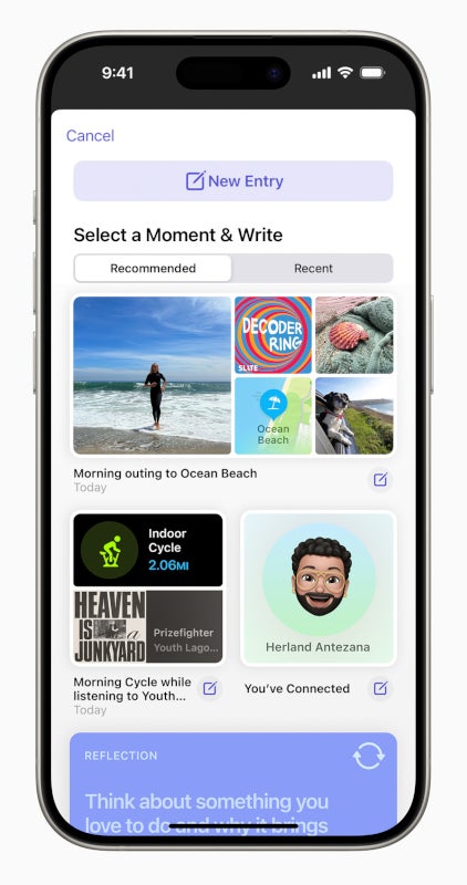 Mit der Journal-App von Apple behalten Sie den Überblick über besondere Momente