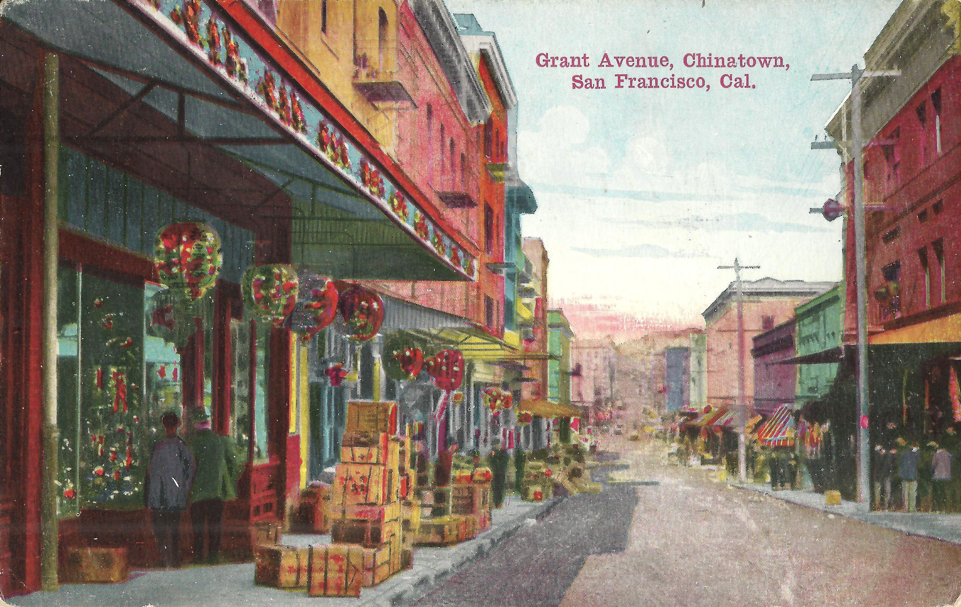 Grant Avenue Chinatown SF-Postkarte