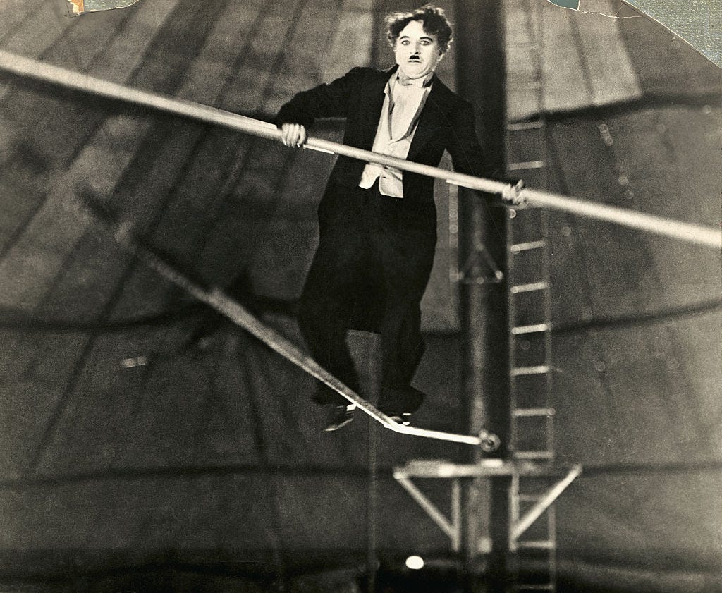 Eine Szene aus „Der Zirkus“ mit Charlie Chaplin.