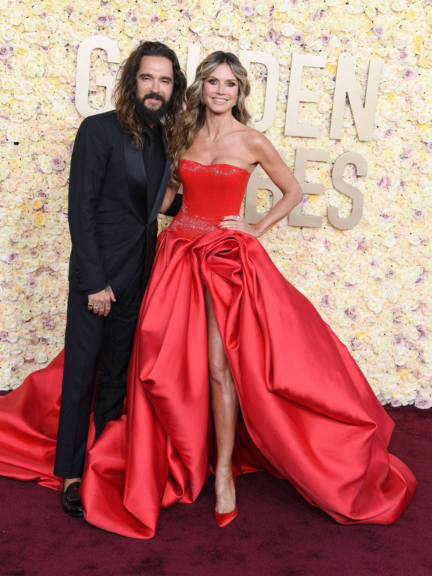 Tom Kaulitz und Heidi Klum nehmen an den Golden Globes 2024 teil.