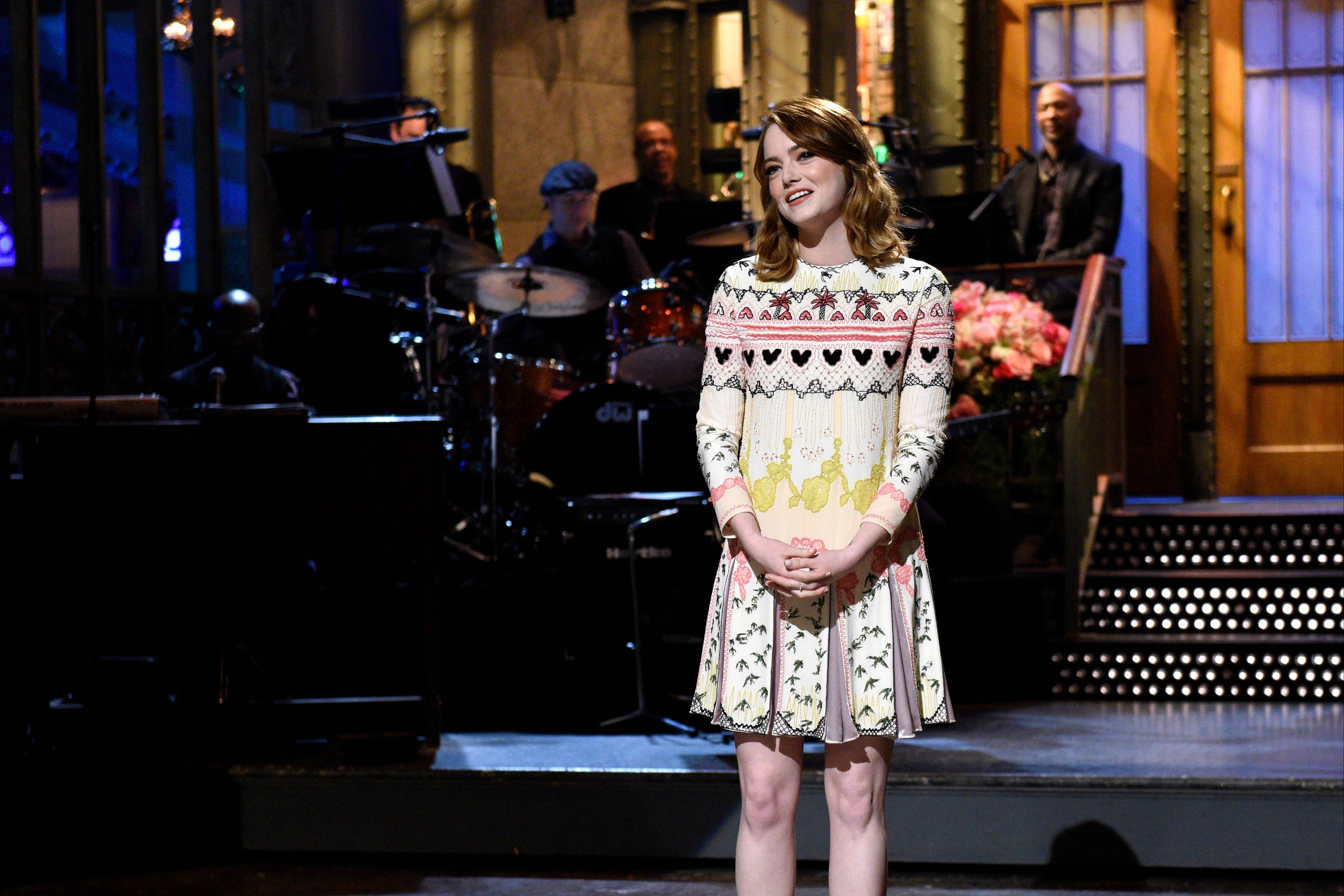 Emma Stone während ihres „Saturday Night Live“-Monologs am 3. Dezember 2016.