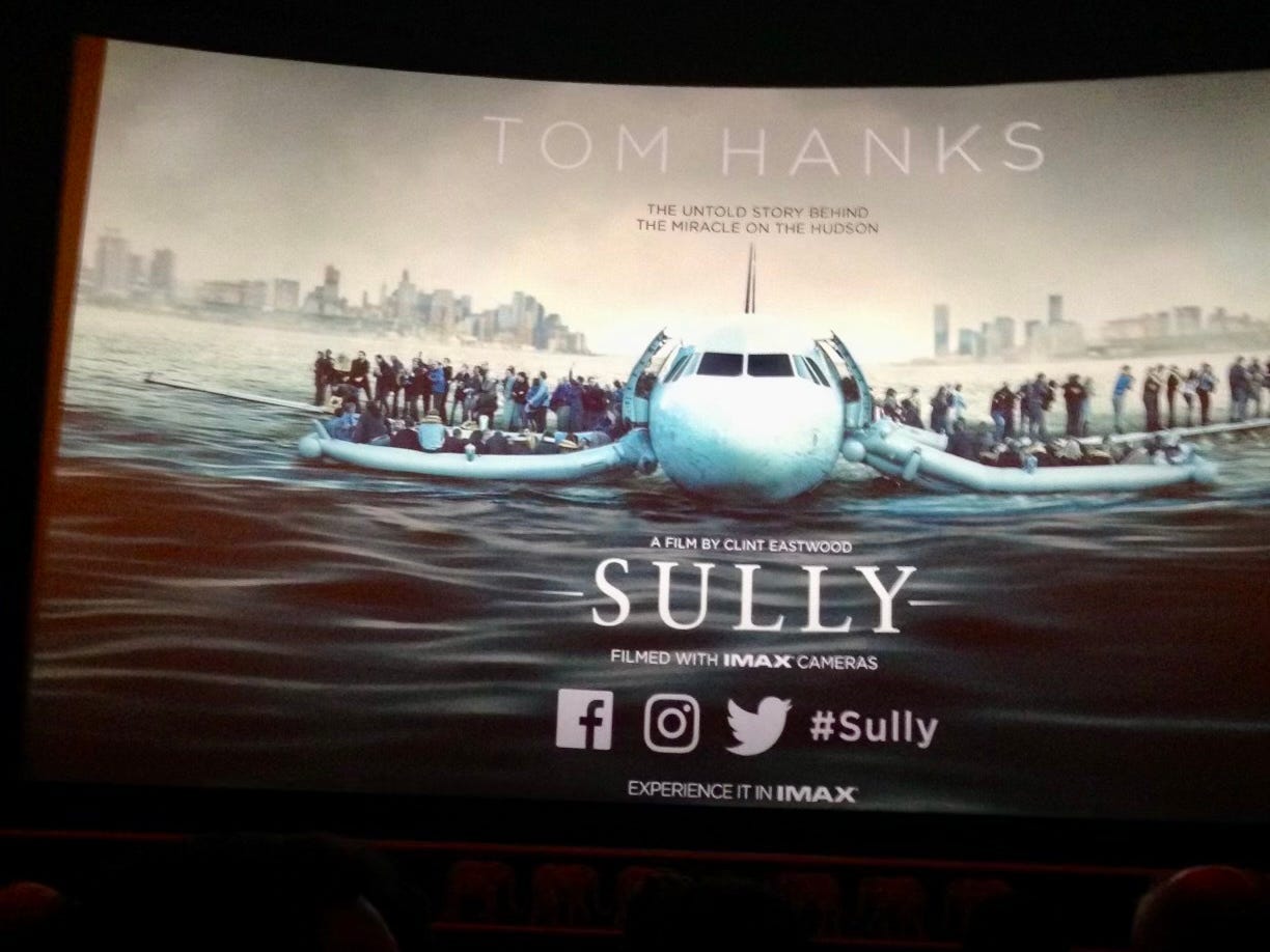 Die Erstvorführung von Sully im Jahr 2016.