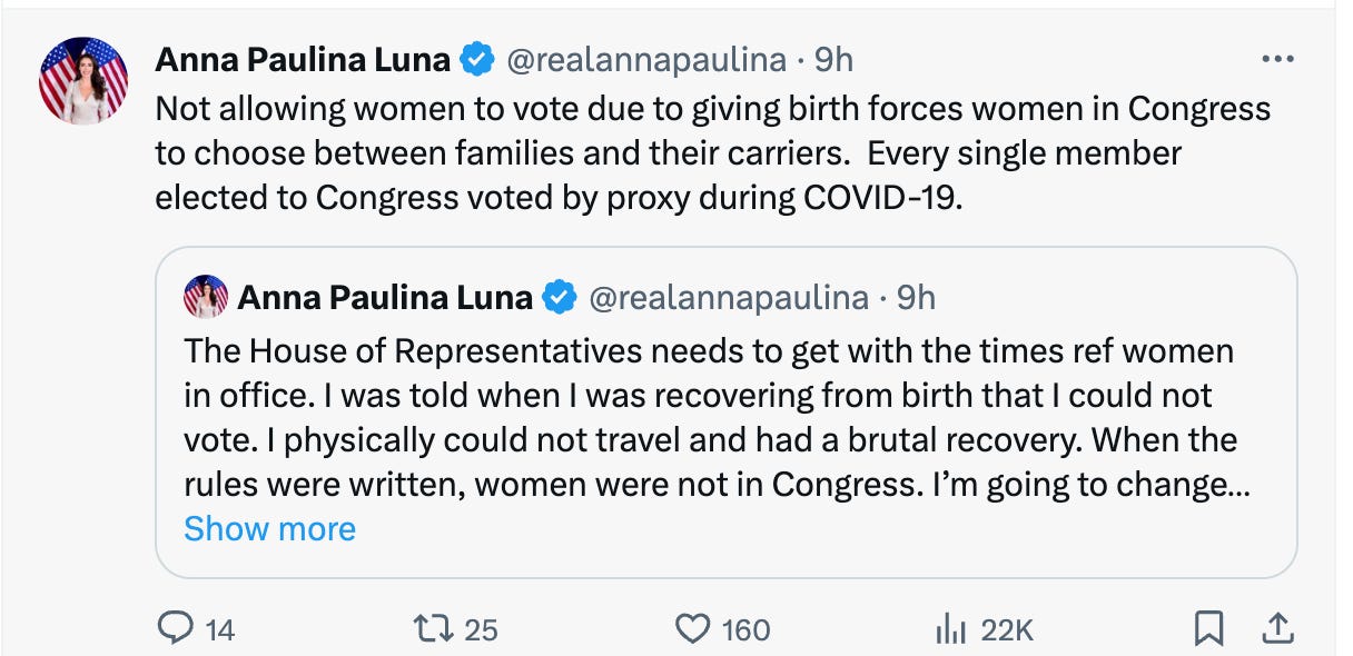 Anna Paulina Luna hat den Tweet gelöscht