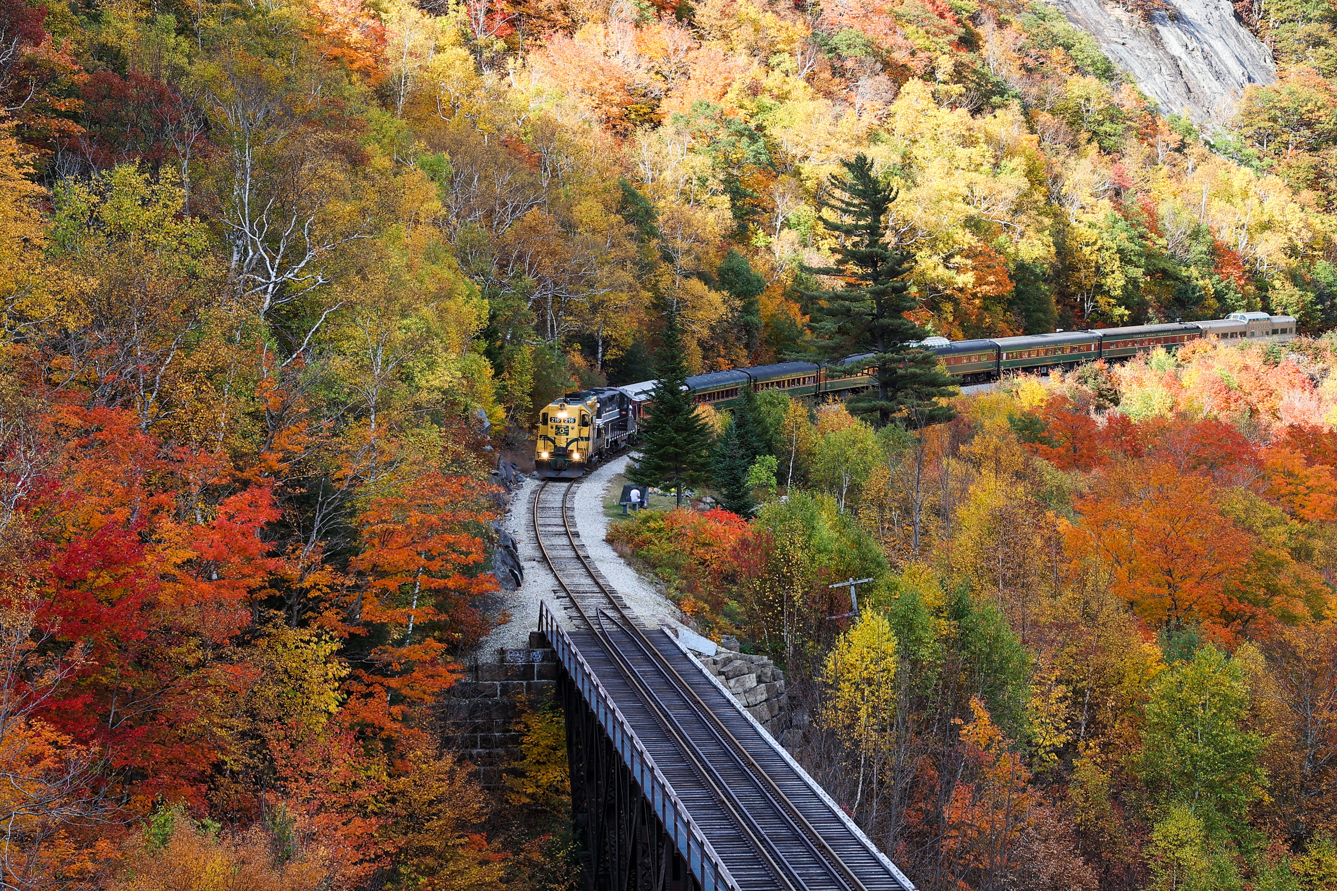 Herbstzug in New Hampshire