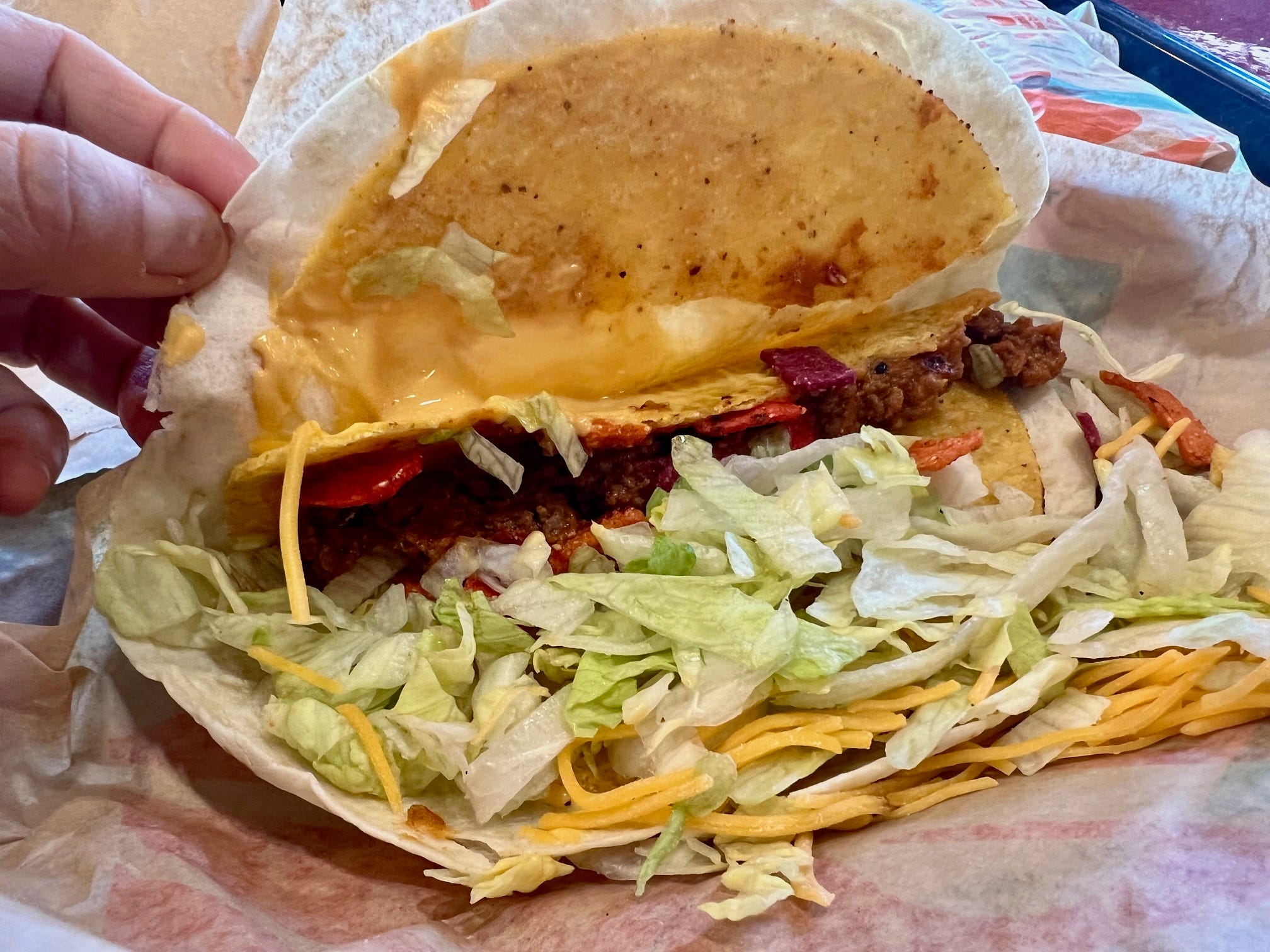 Der Double Stack Taco bei Taco Bell