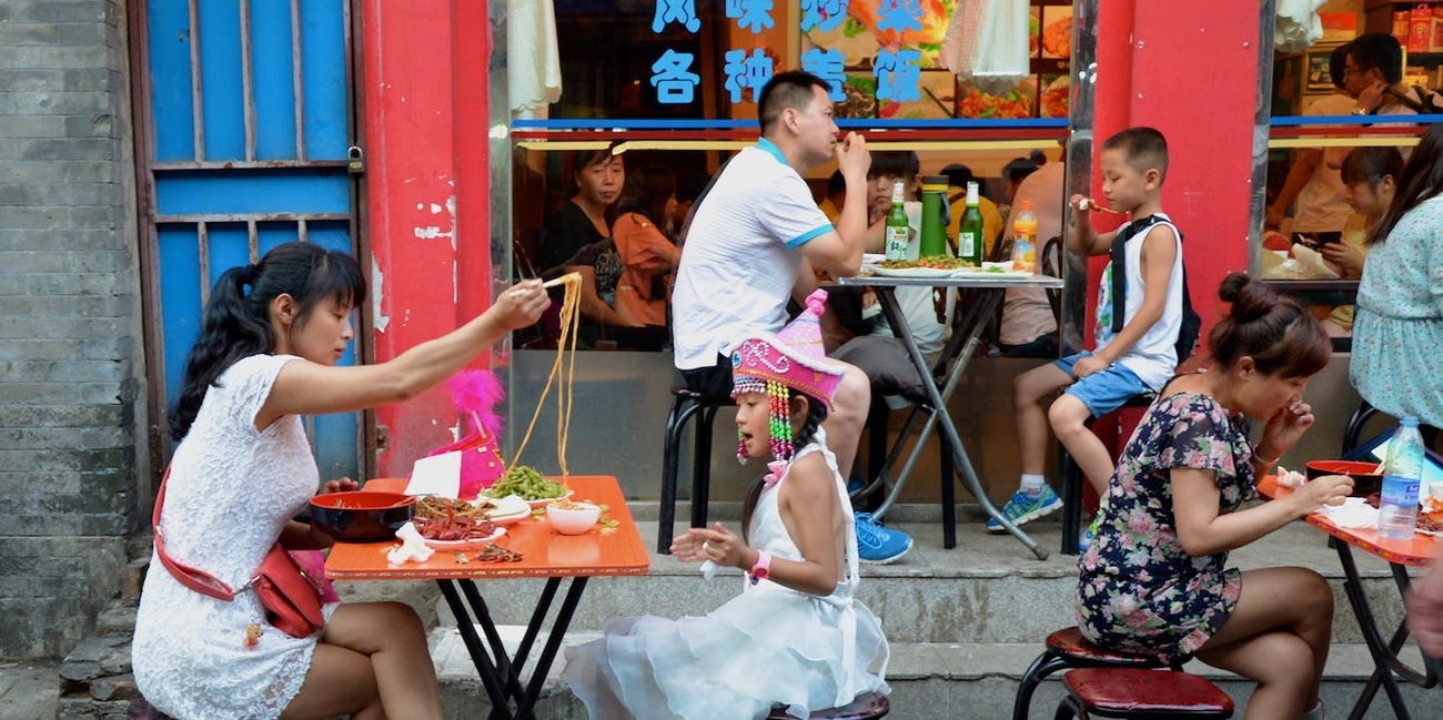 Essen im Freien in China