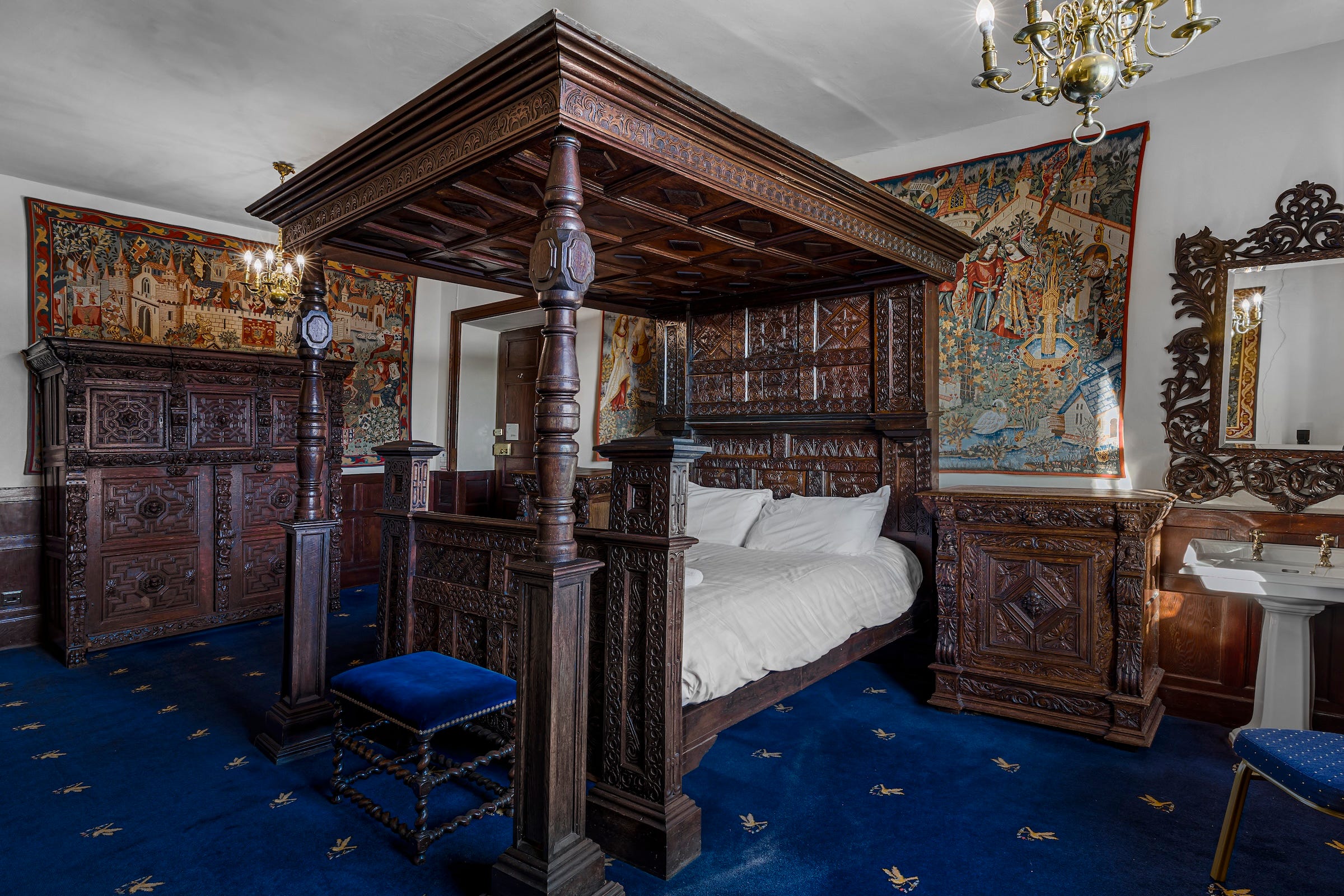 Schlafzimmer im Appleby Castle