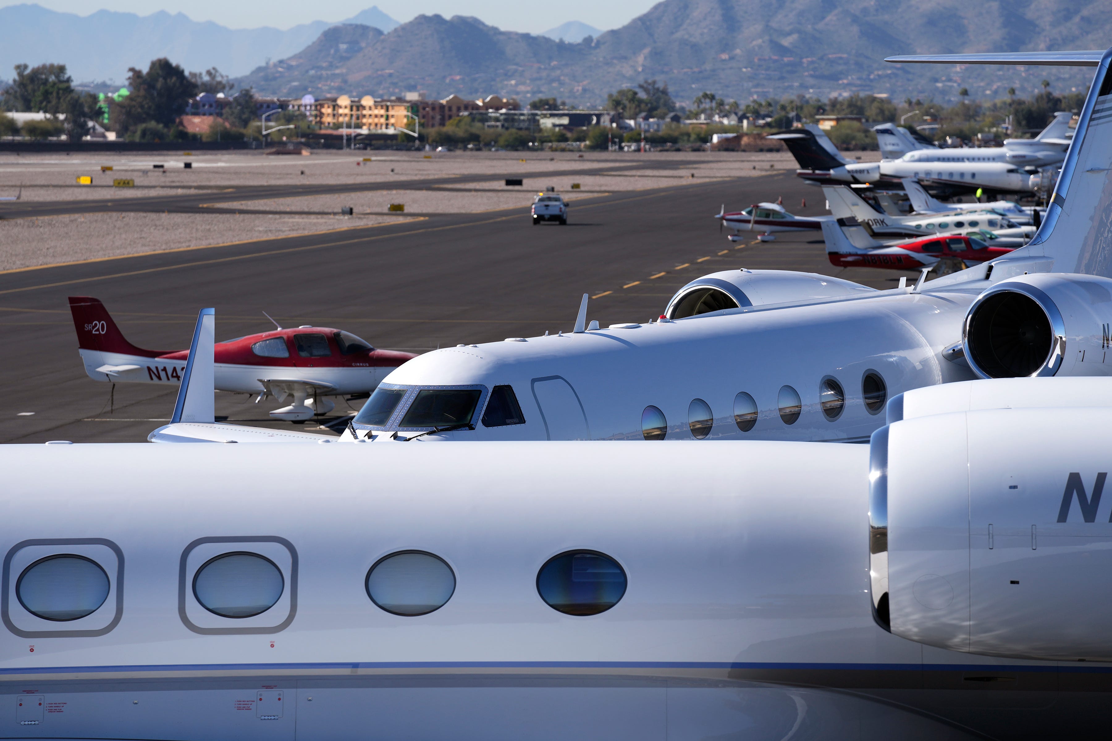 Privatflugzeuge am Flughafen Scottsdale.