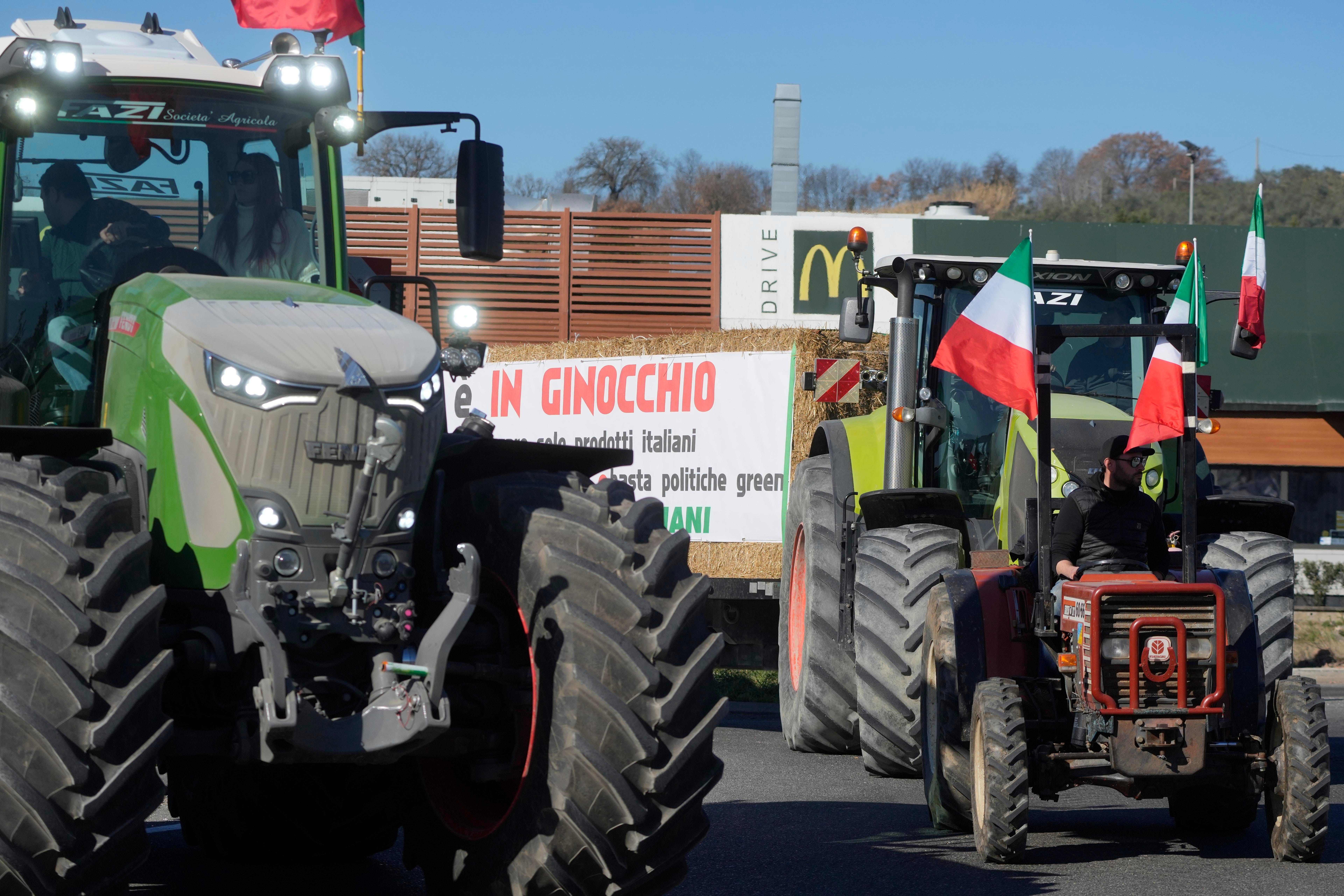 Landwirte in Italien protestieren gegen die Agrarpolitik der EU.