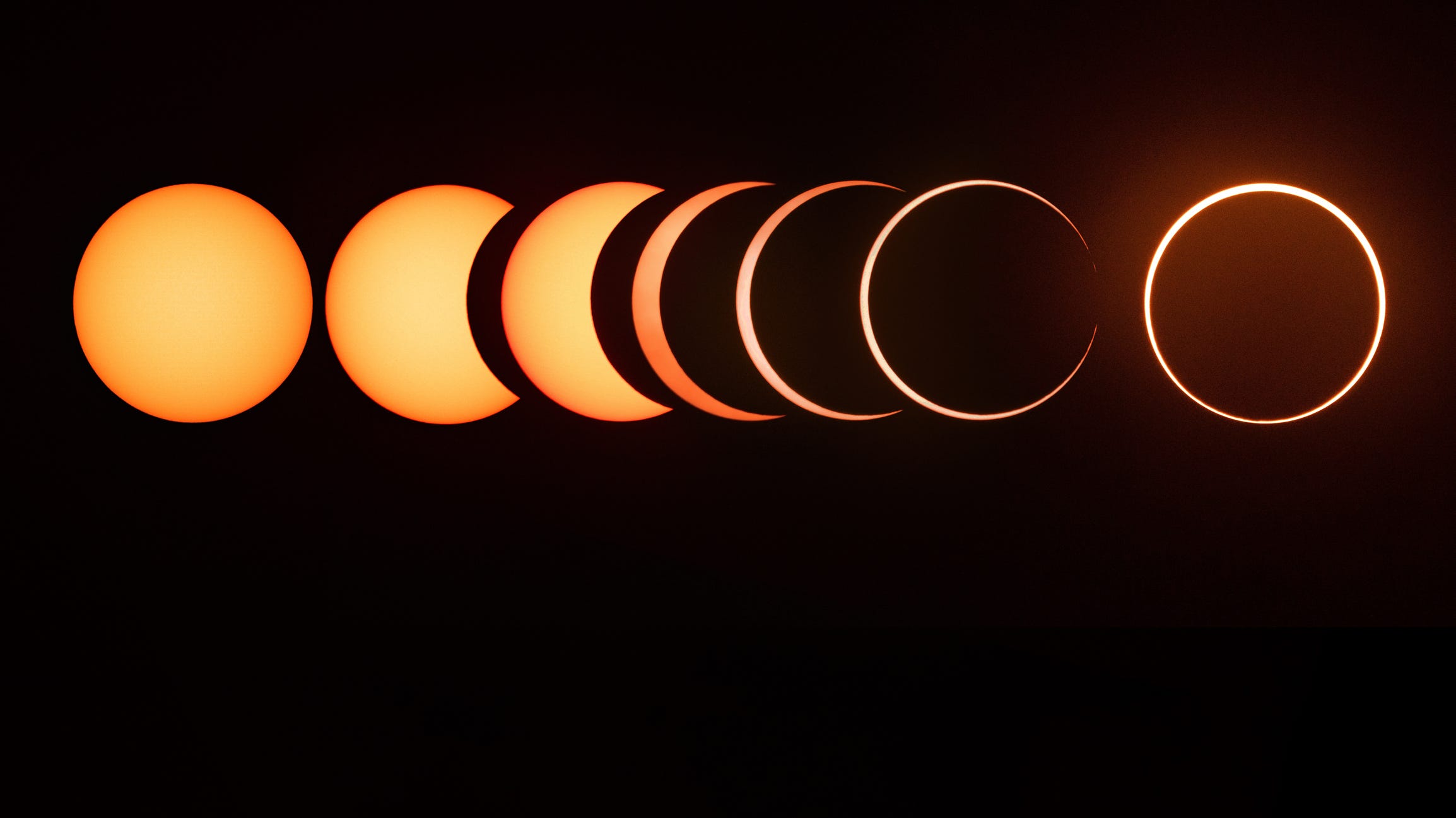 Ablauf der ringförmigen Sonnenfinsternis 2019.