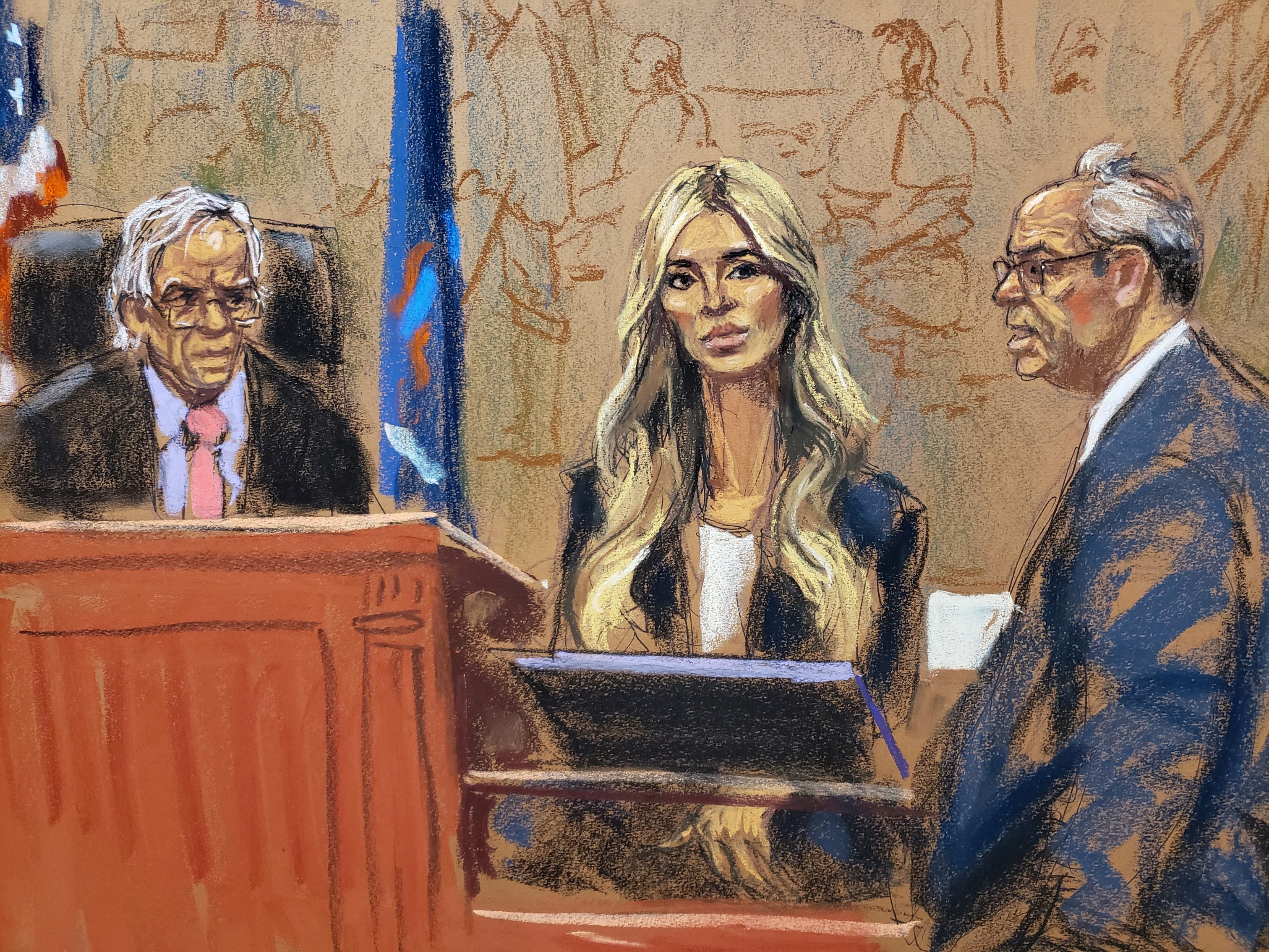 Ivanka Trump Arthur Engoron Illustration im Gerichtssaal