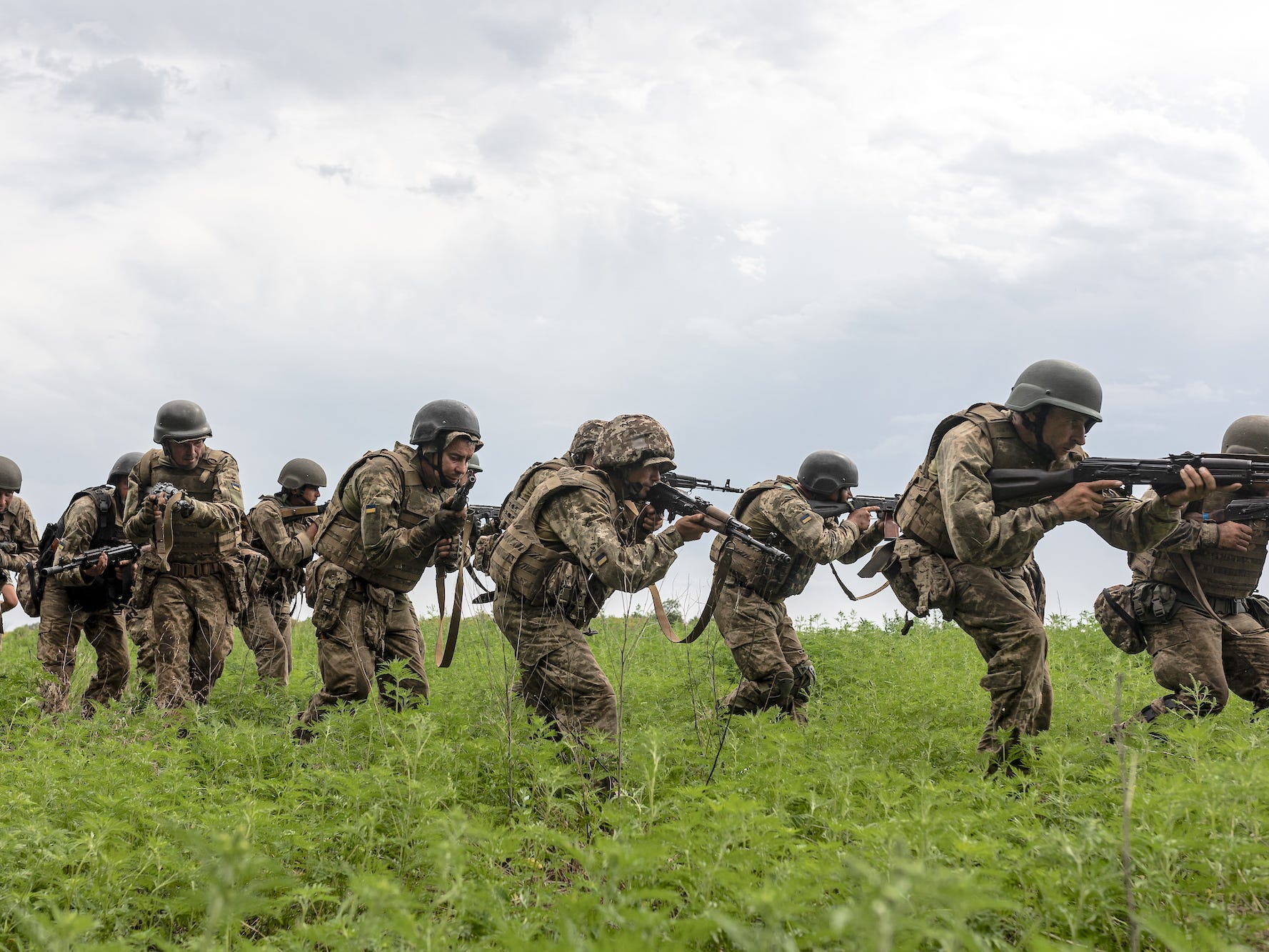 Ausbildung der ukrainischen Soldaten zur Infanterie