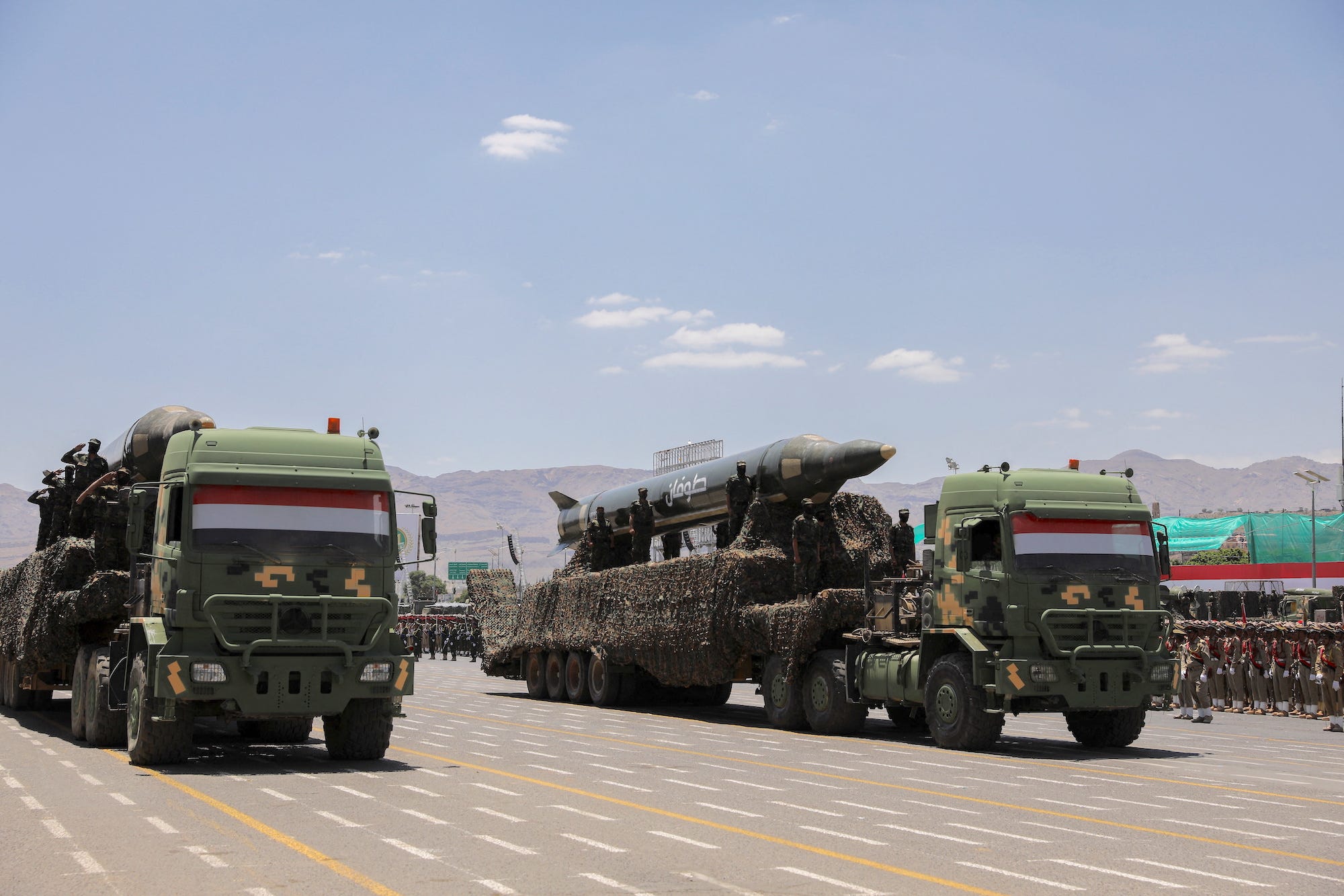 Huthi-Sanaa-Jemen-Militärparade mit ballistischen Raketen