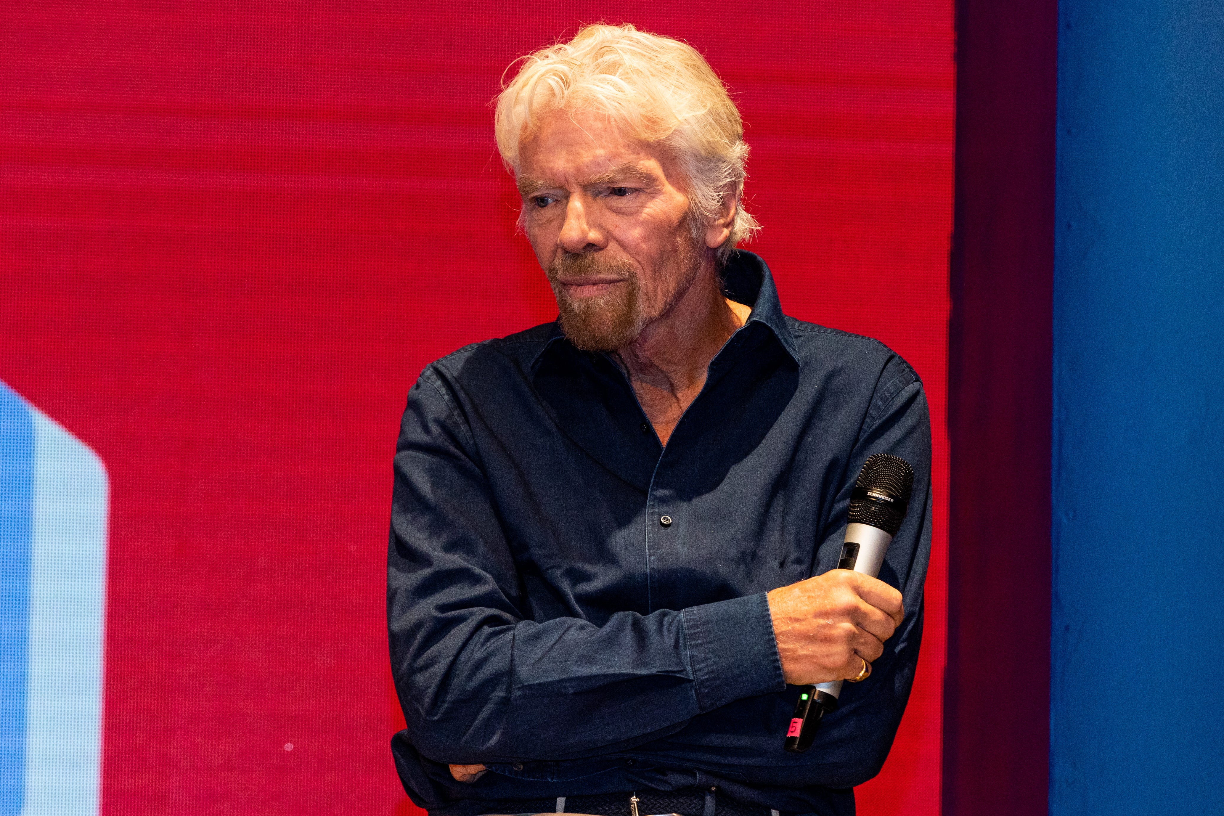 Sir Richard Branson nimmt an der Präsentation von Virgin Fibre im Teatro Gerolamo am 18. Oktober 2022 in Mailand, Italien, teil.