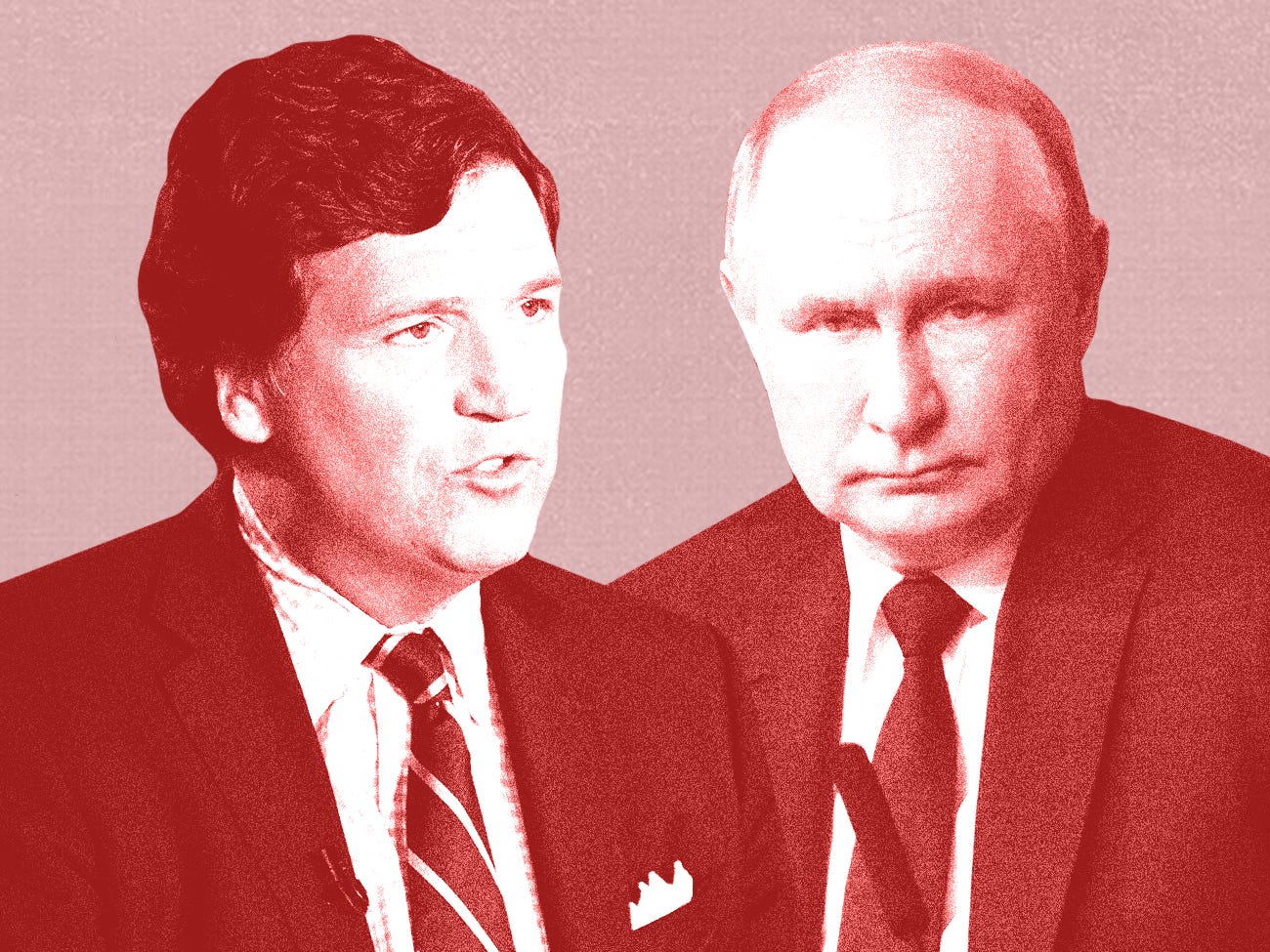 Tucker Carlson und Wladimir Putin