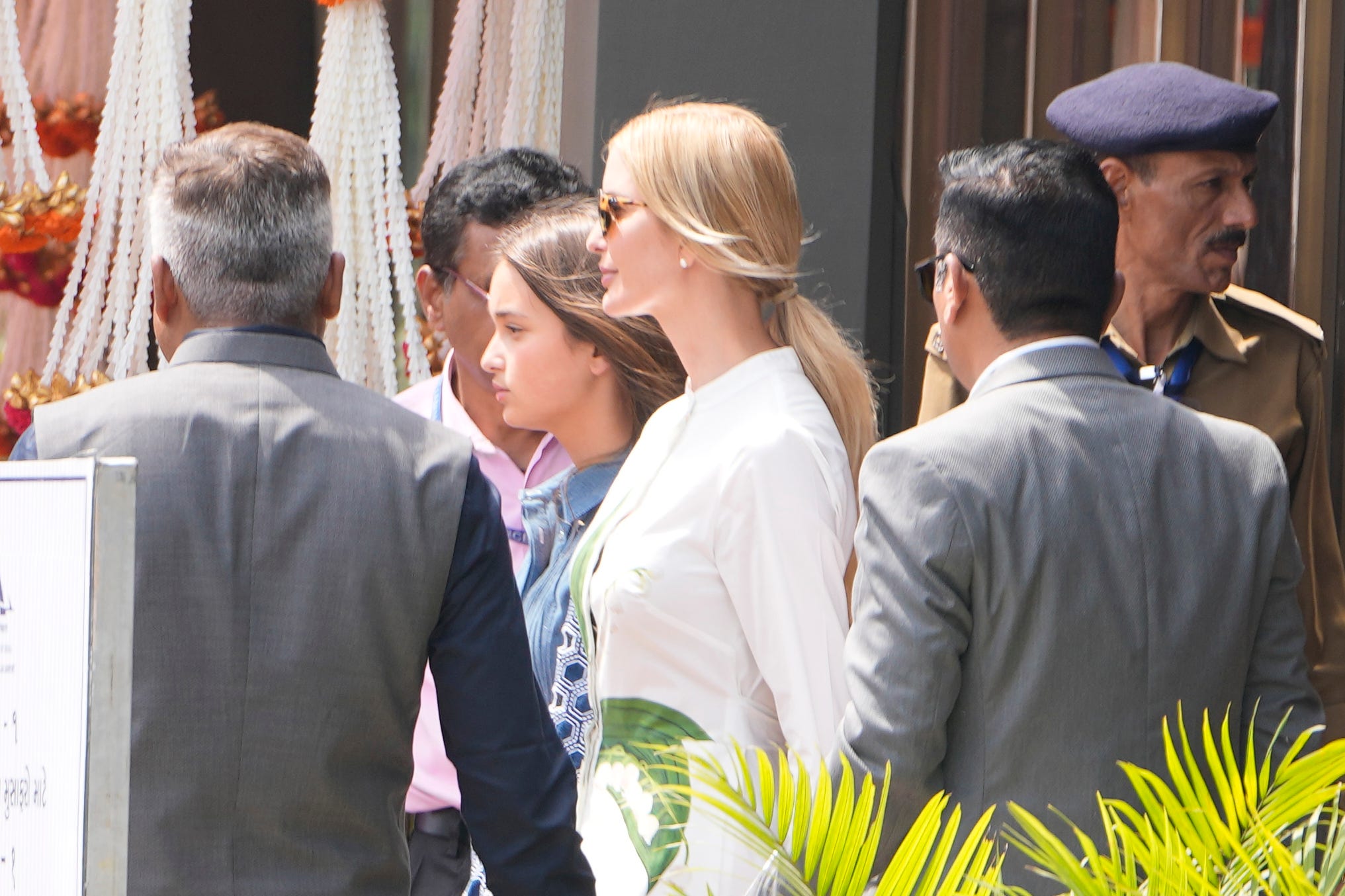 Ivanka Trump kommt zur Vorfeier der Ambani-Hochzeit in Jamnagar, Indien.