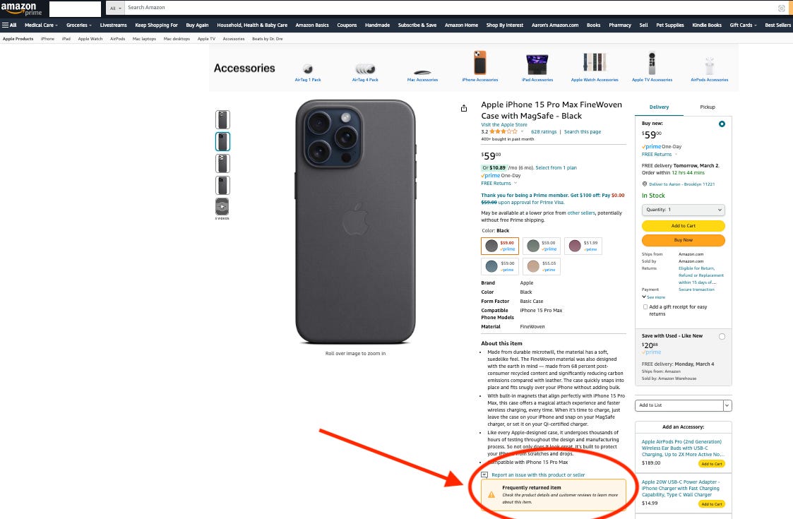 Amazon Apple iPhone Pro Max Feingewebte Hüllen-Produktliste