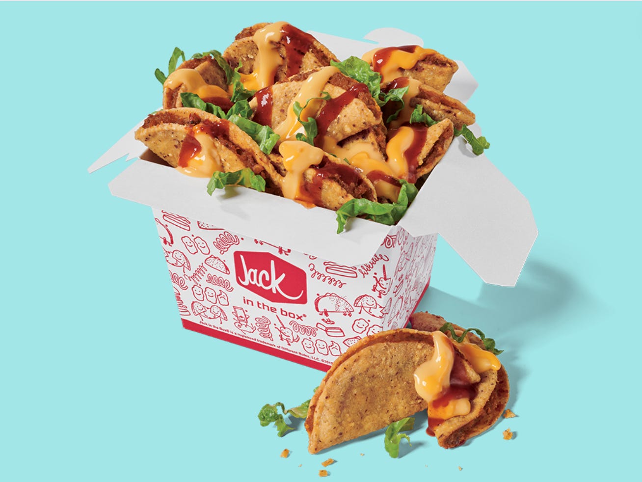 Kleine Jack-in-the-Box-Tacos