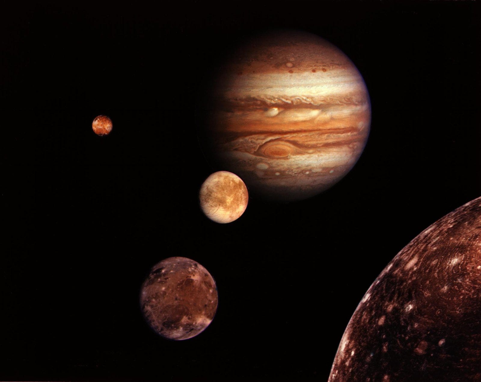 Jupiter mit seinen vier Monden