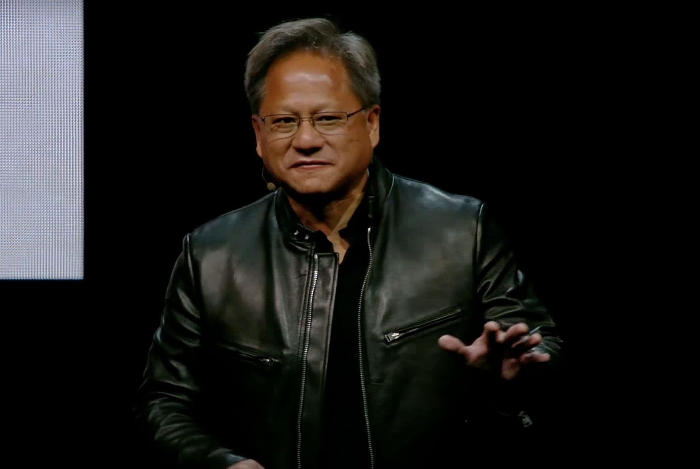 Huang in einer Nvidia-Präsentation 2017