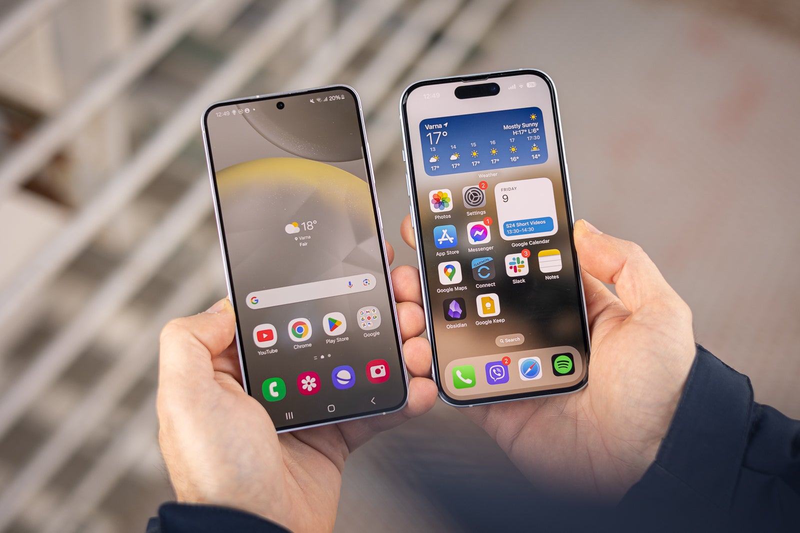 Das iPhone 15 und das Galaxy S24 – auf diesem Foto ist ein klitzekleiner Unterschied zu erkennen – Das Design des iPhone 16 wird nichts Neues sein.  Haben wir den „perfekten“ iPhone-Look erreicht?