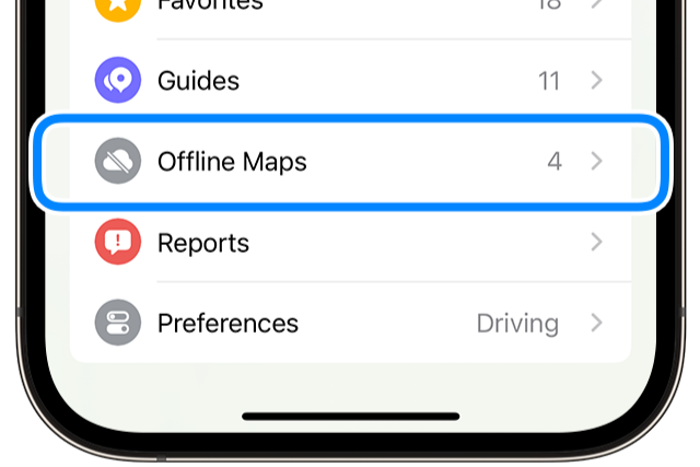 Die mit iOS 17 eingeführte Offline-Kartenfunktion (Bildnachweis – Apple) – Google Maps, Apple Maps oder Waze: Welche Navigations-App beherrscht wirklich die Straße?