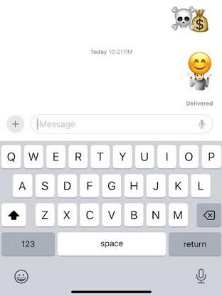 Ein paar Beispiele, die zeigen, wie iOS-Benutzer Emojis kombinieren können, um Aufkleber auf iMessage zu erstellen – die iOS-Nachrichtenfunktion wurde von einem Redditor zur besten Apple-Funktion aller Zeiten erklärt