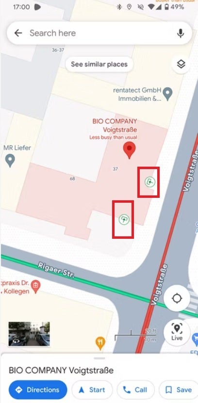 Google testet die Markierung von Eingängen an Gebäuden, auf die Sie in Google Maps hineinzoomen – Neue Funktion, die Google testet, zeigt die Eingänge zu einem Gebäude in Google Maps an