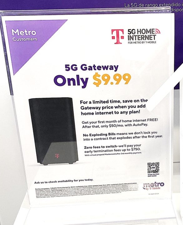 Metro by T-Mobile bietet erhebliche Preisnachlässe für das Heim-Internet-Gateway-Gerät von T-Mobile