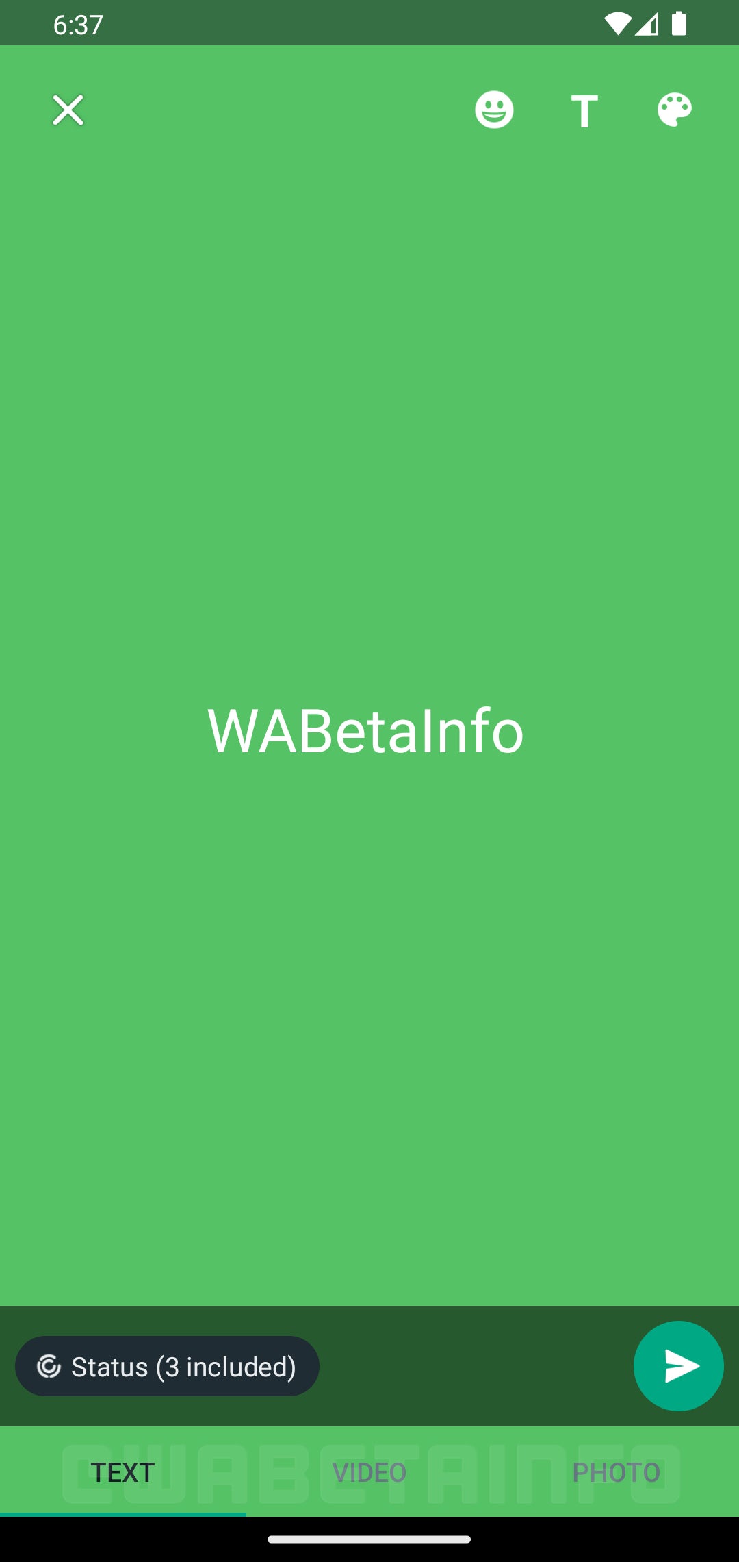 Bildquelle – WABetaInfo – WhatsApp testet eine neue Schnittstelle, um textbasierte Statusaktualisierungen einfach zu teilen