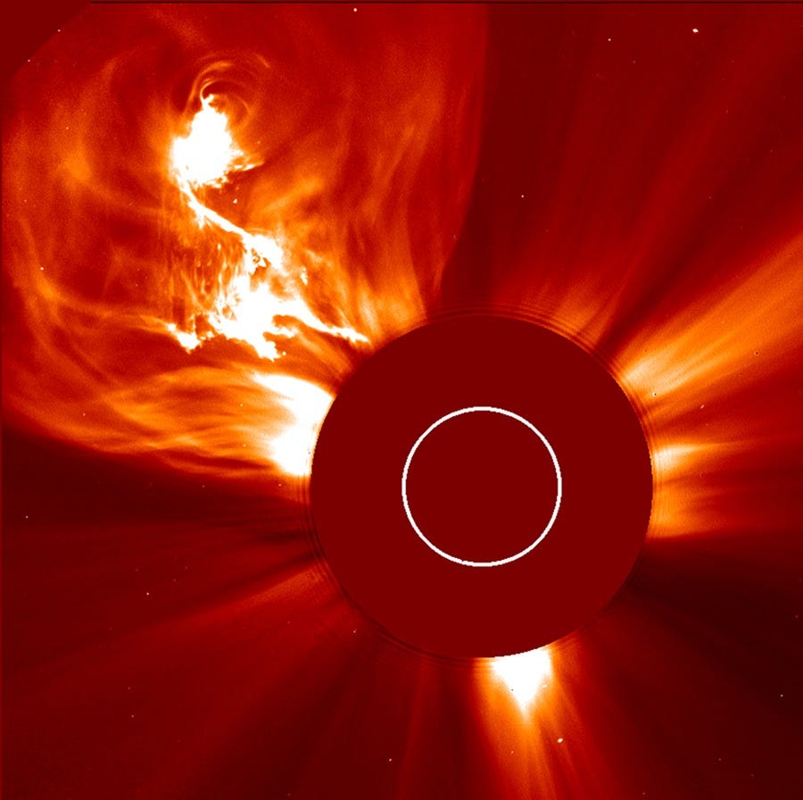 Koronaler Massenauswurf Sonne Soho NASA