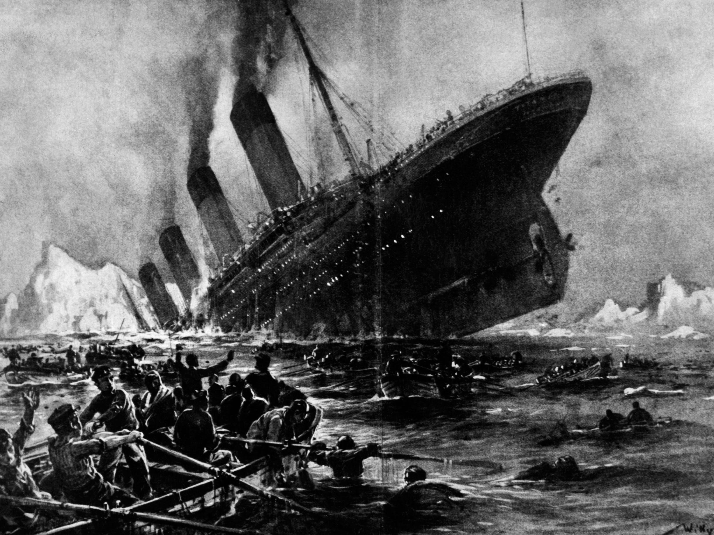 Illustration zum Untergang der Titanic