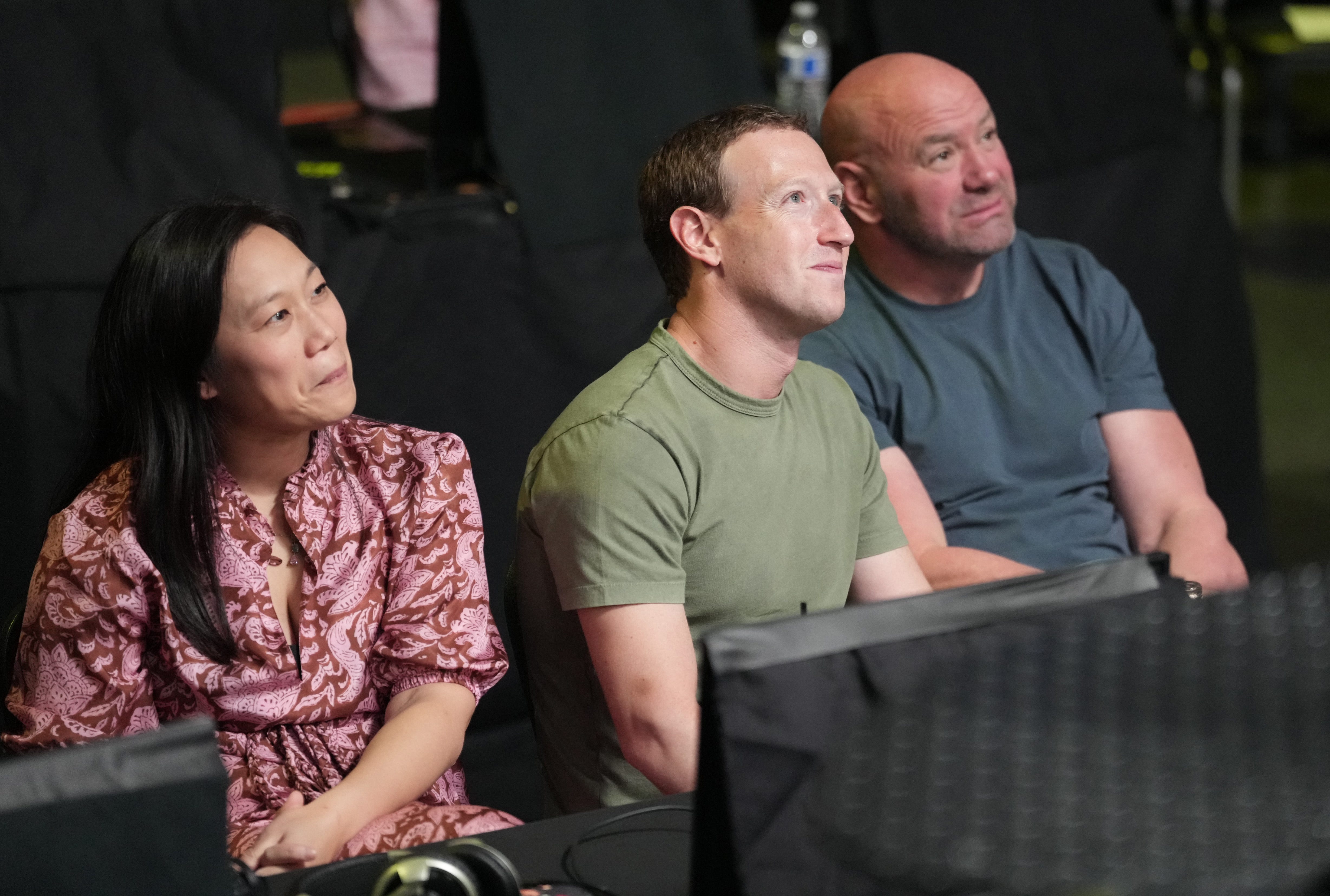 Priscilla Chan und Mark Zuckerberg bei einer UFC Fight Night-Veranstaltung am 1. Oktober 2022.