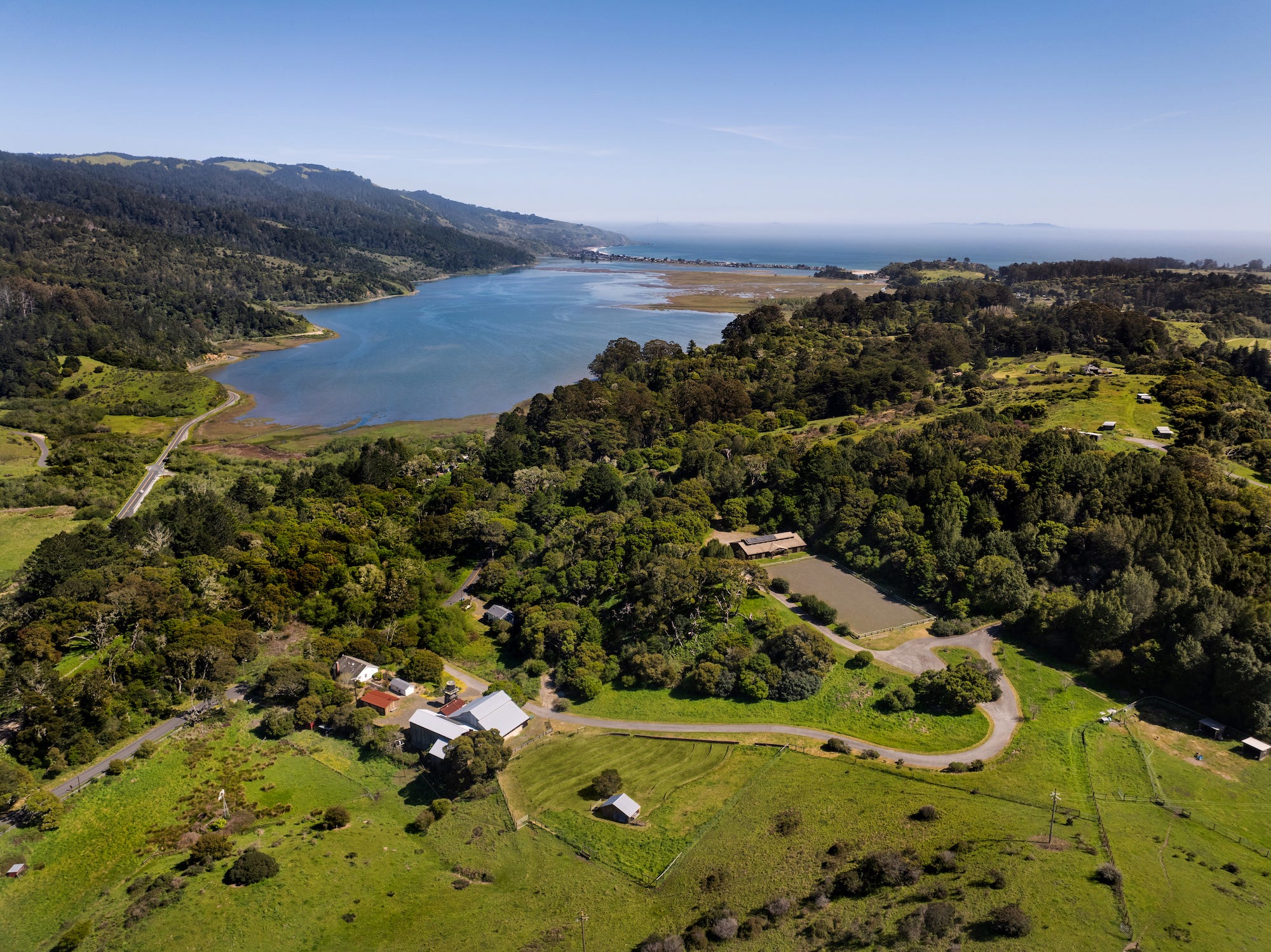 Eine Luftaufnahme des kalifornischen Anwesens von Annie Leibovitz