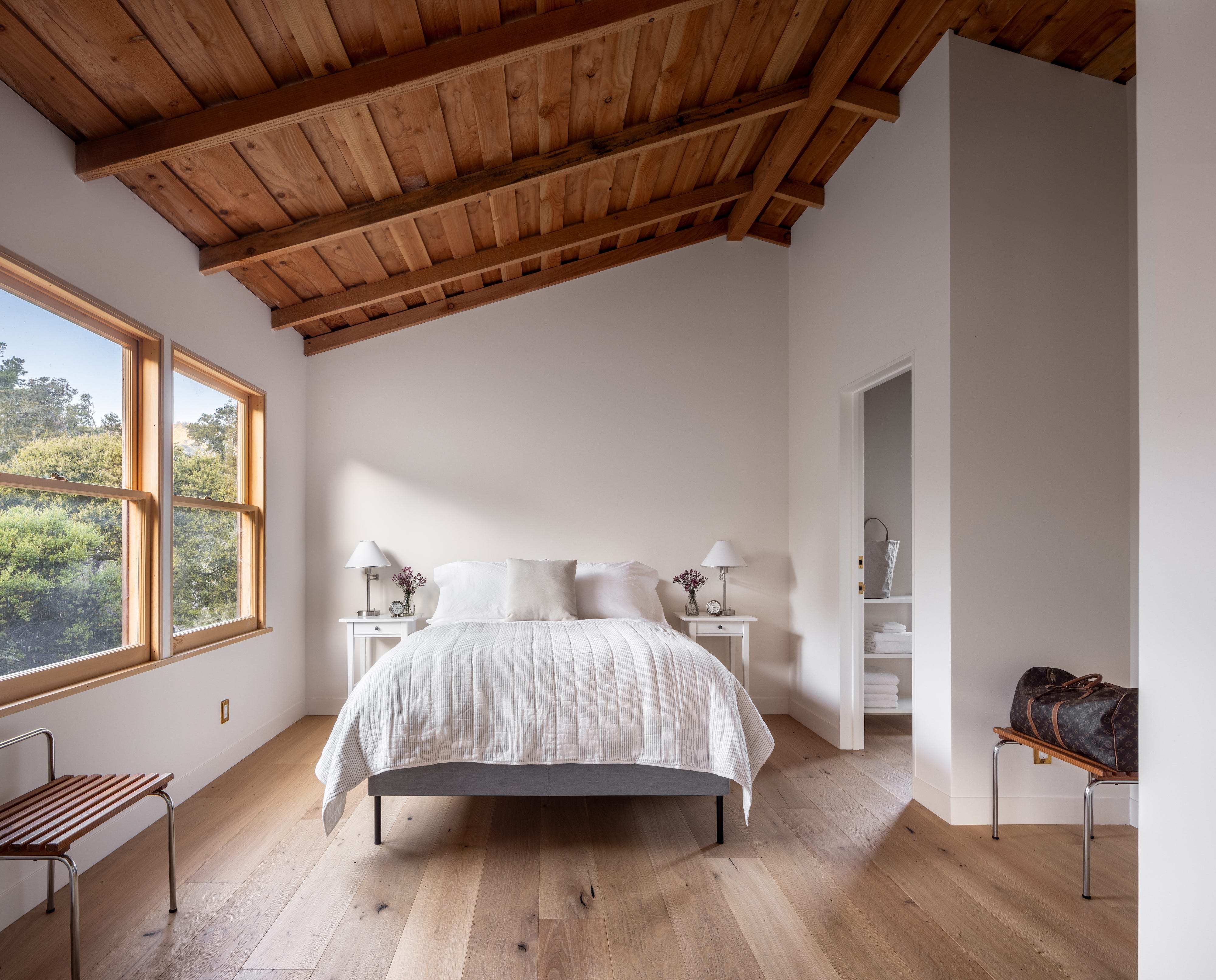 Ein Blick auf das Schlafzimmer im kalifornischen Anwesen von Annie Leibovitz