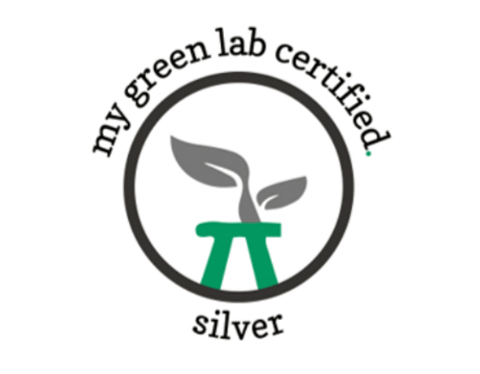 Logo mit Text zertifiziertes My Green Labs Silber